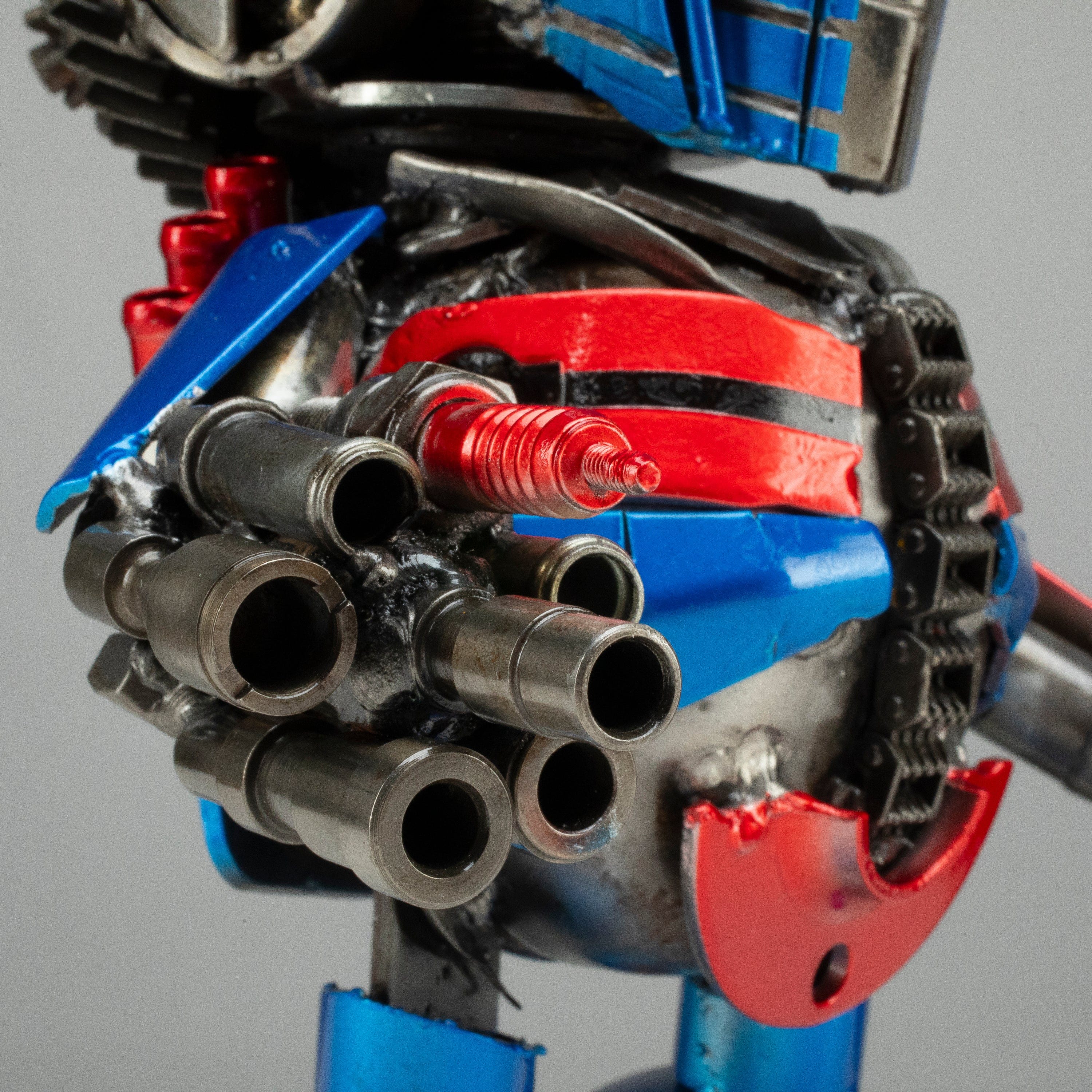 Kalifano Recycled Metal Art 10" Optimus Prime Inspired Recycled Metal Sculpture RMS-OP25-S