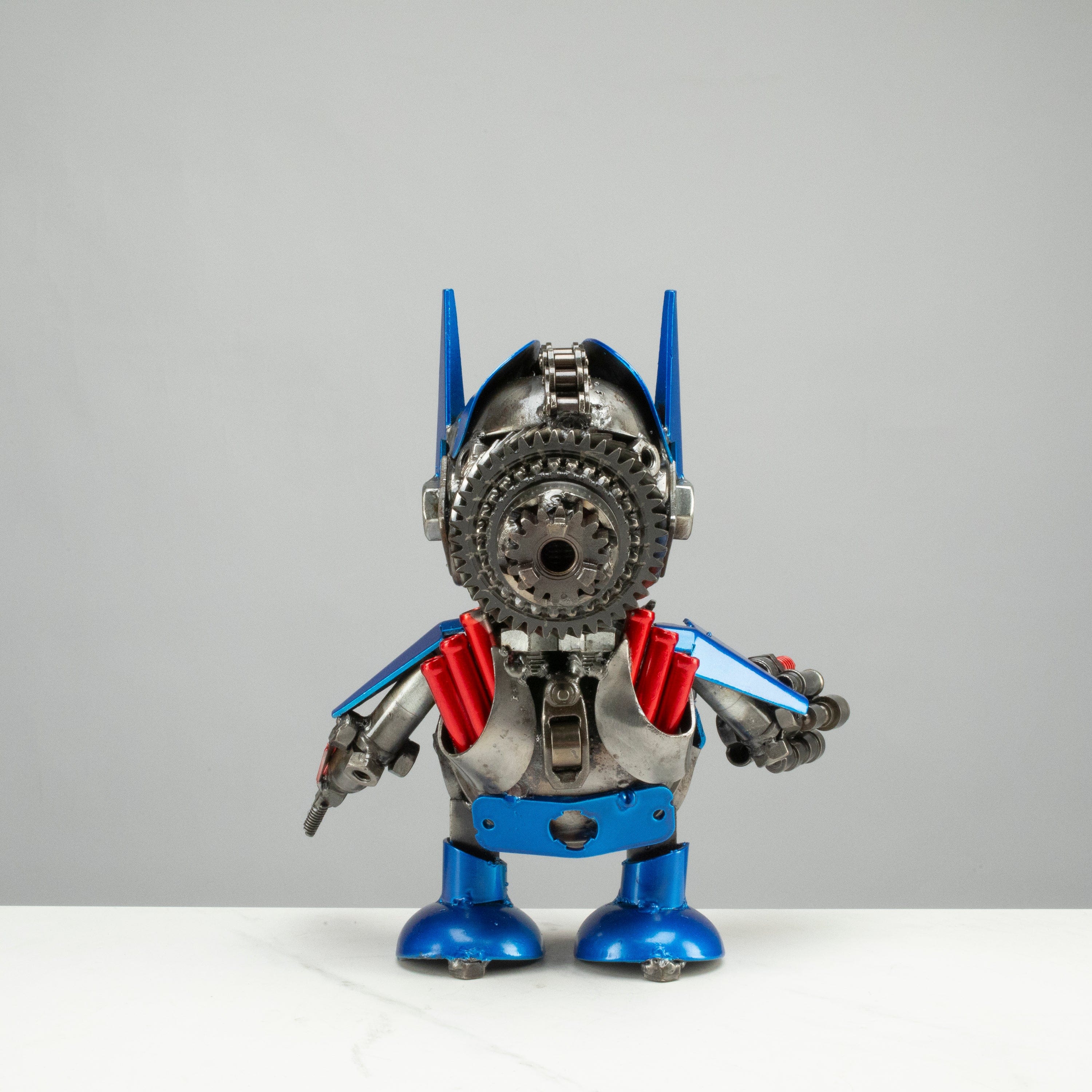 Kalifano Recycled Metal Art 10" Optimus Prime Inspired Recycled Metal Sculpture RMS-OP25-S