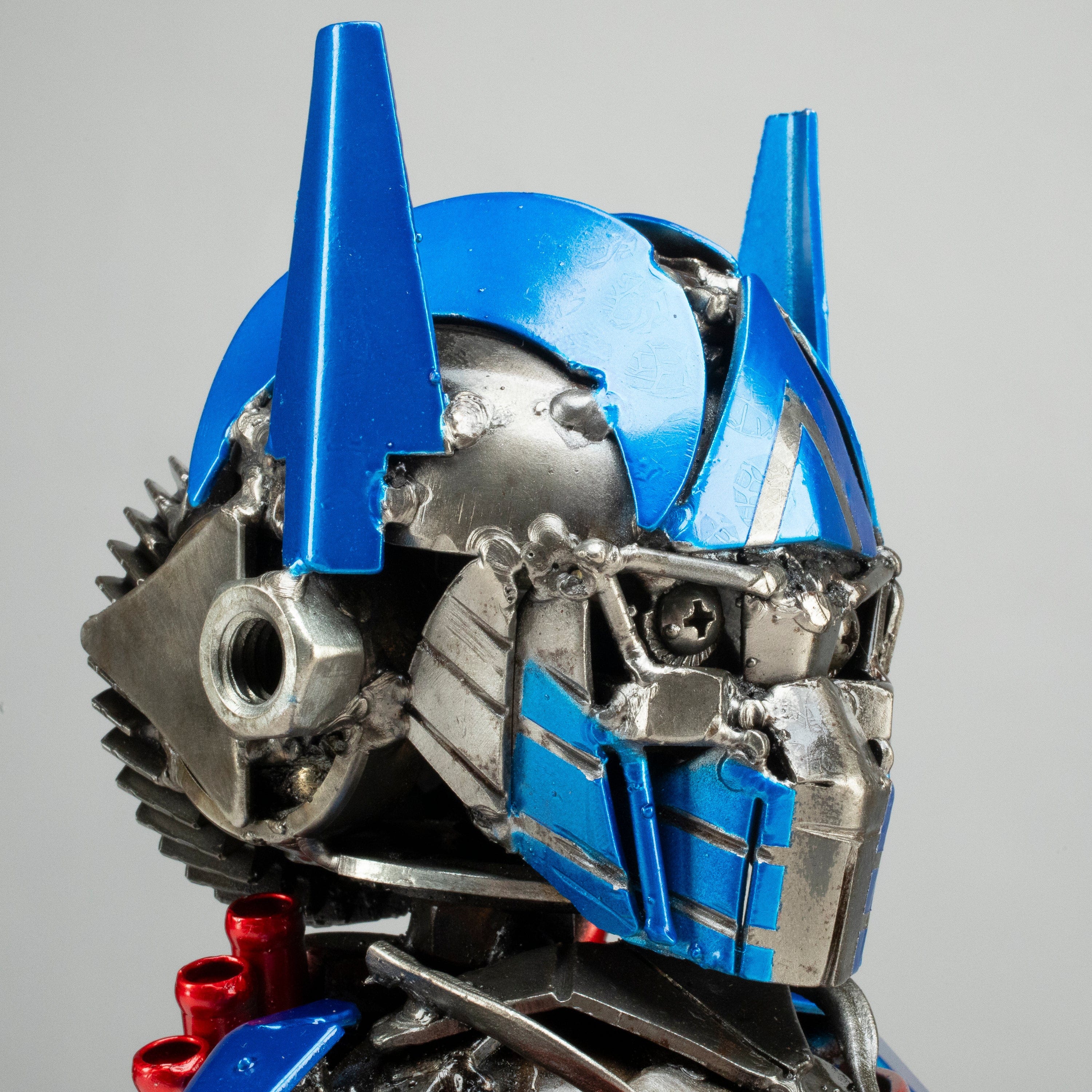 Kalifano Recycled Metal Art 10" Optimus Prime Inspired Recycled Metal Sculpture RMS-OP25-S
