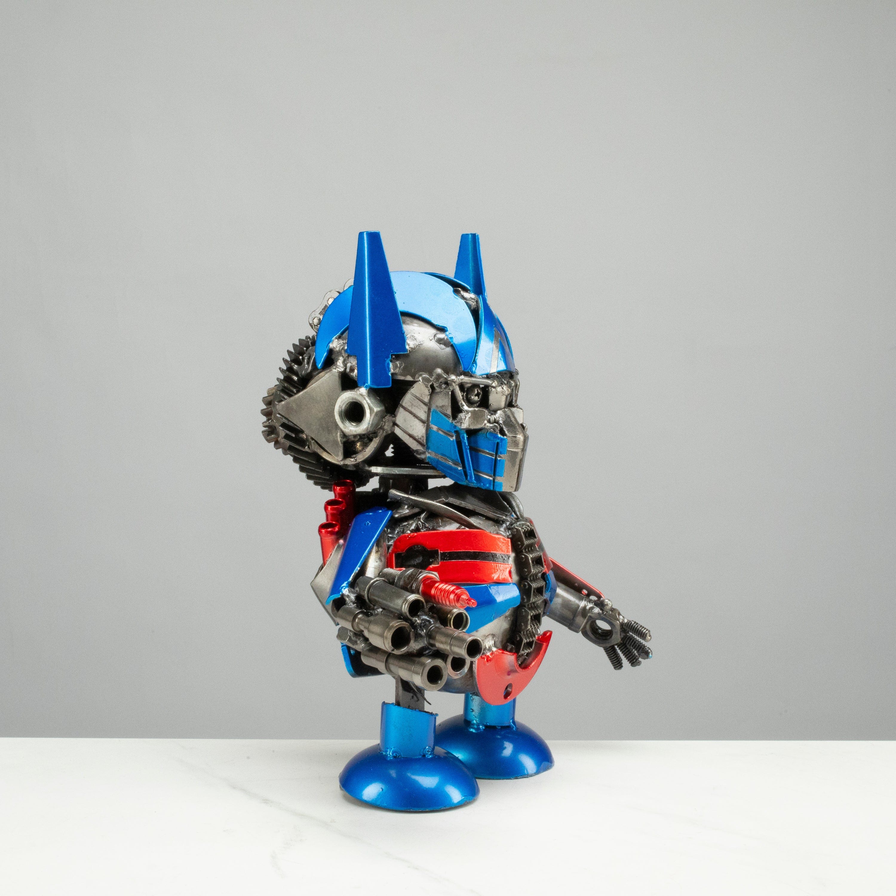 Kalifano Recycled Metal Art 10" Optimus Prime Inspired Recycled Metal Sculpture RMS-OP25-S