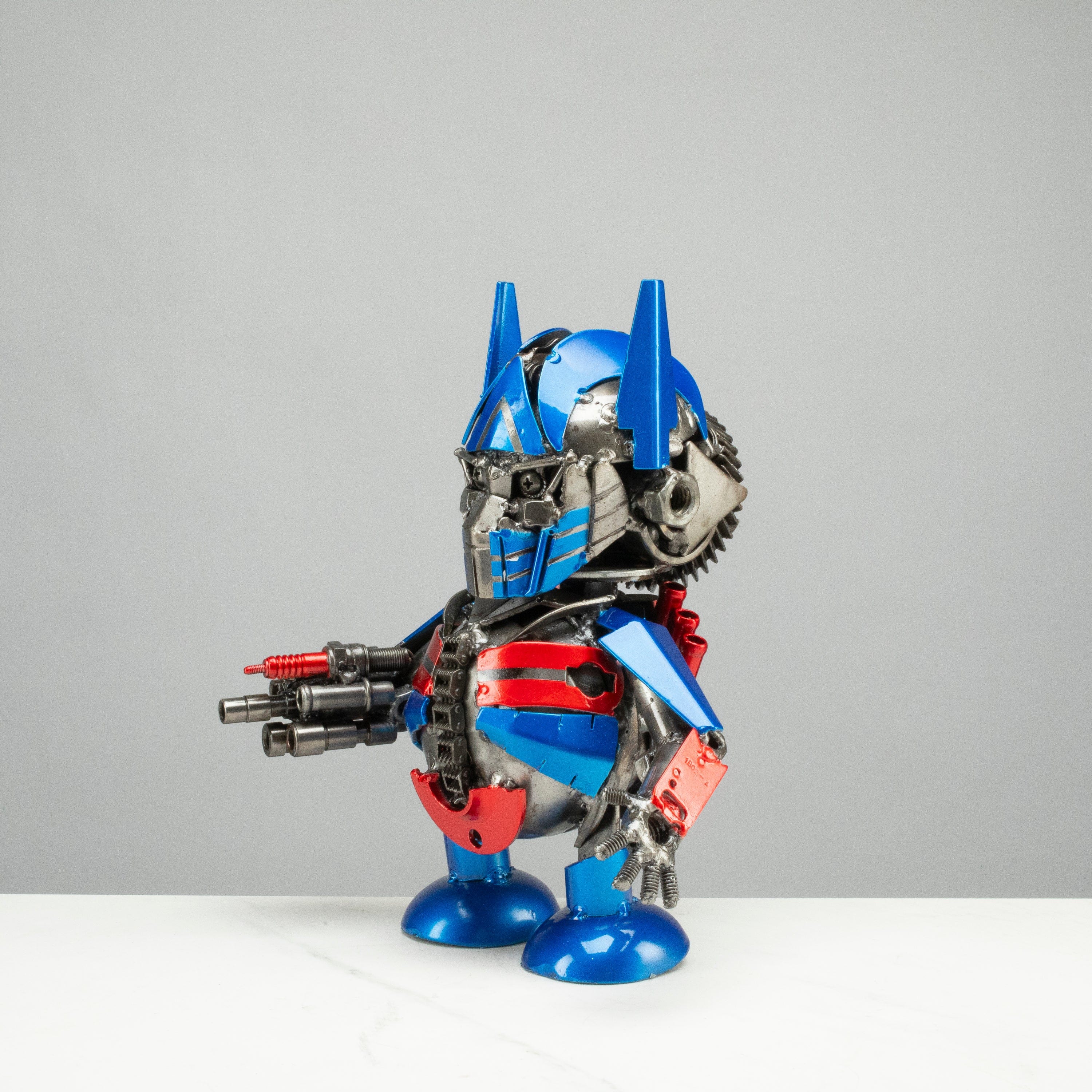 Kalifano Recycled Metal Art 10" Optimus Prime Inspired Recycled Metal Sculpture RMS-OP25-S