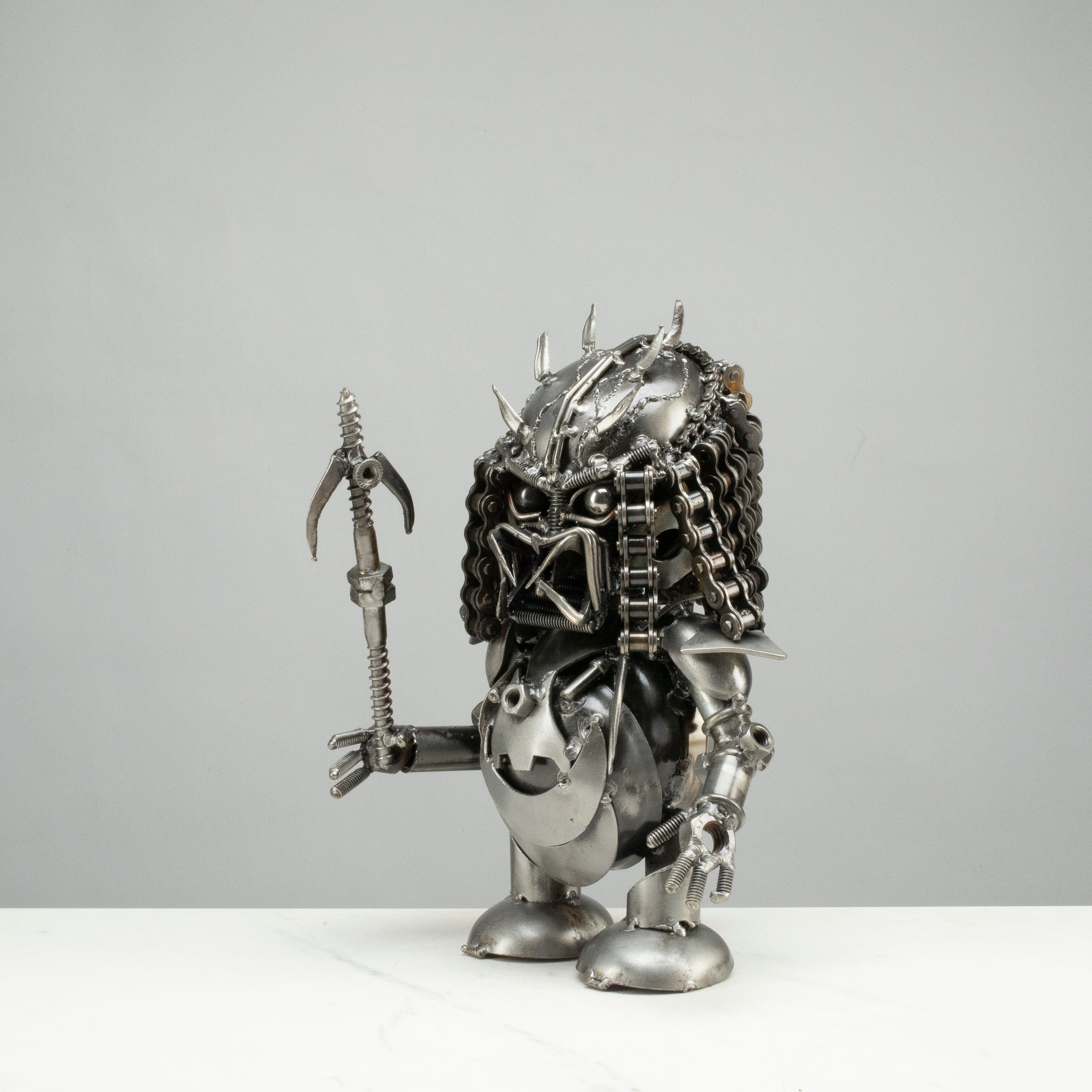 Kalifano Recycled Metal Art 10" Predator Inspired Recycled Metal Sculpture RMS-PRED25-S
