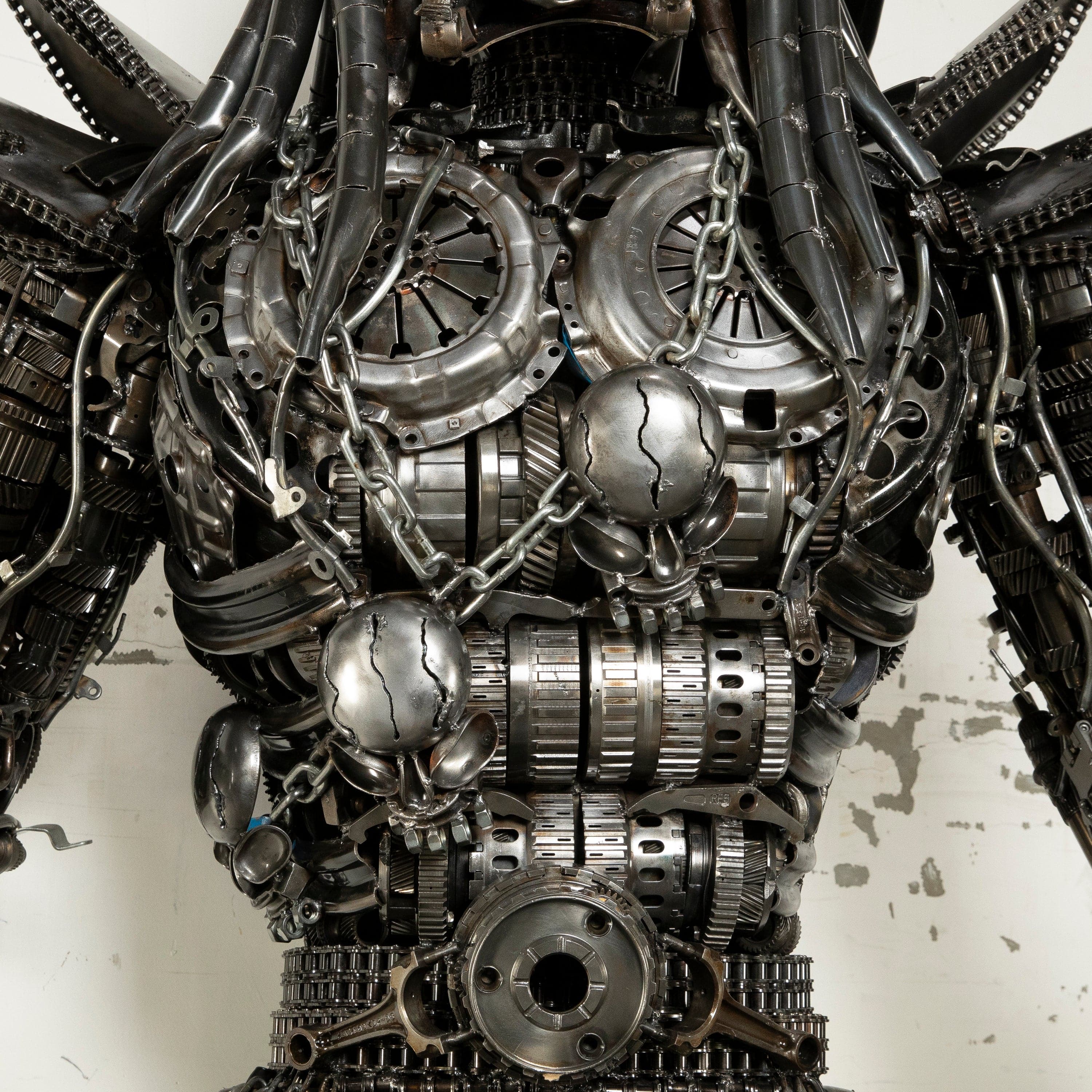 Kalifano Recycled Metal Art 102" Predator Inspired Recycled Metal Art Sculpture RMS-PRED260-S05