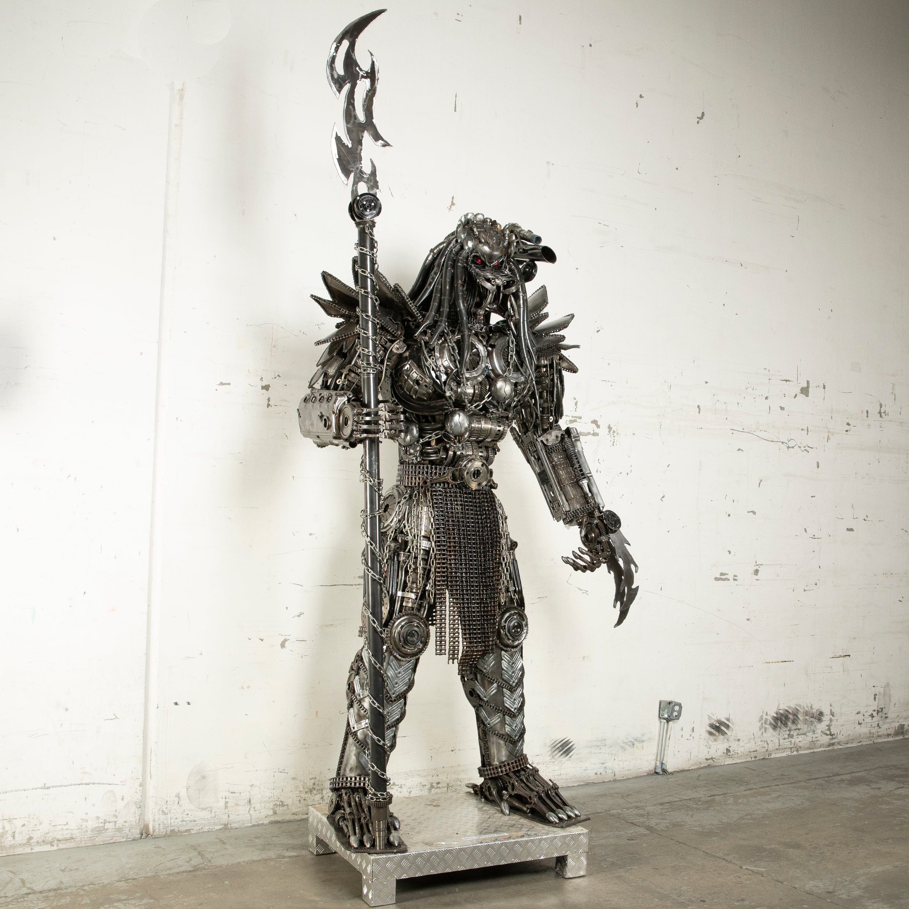 Kalifano Recycled Metal Art 102" Predator Inspired Recycled Metal Art Sculpture RMS-PRED260-S05