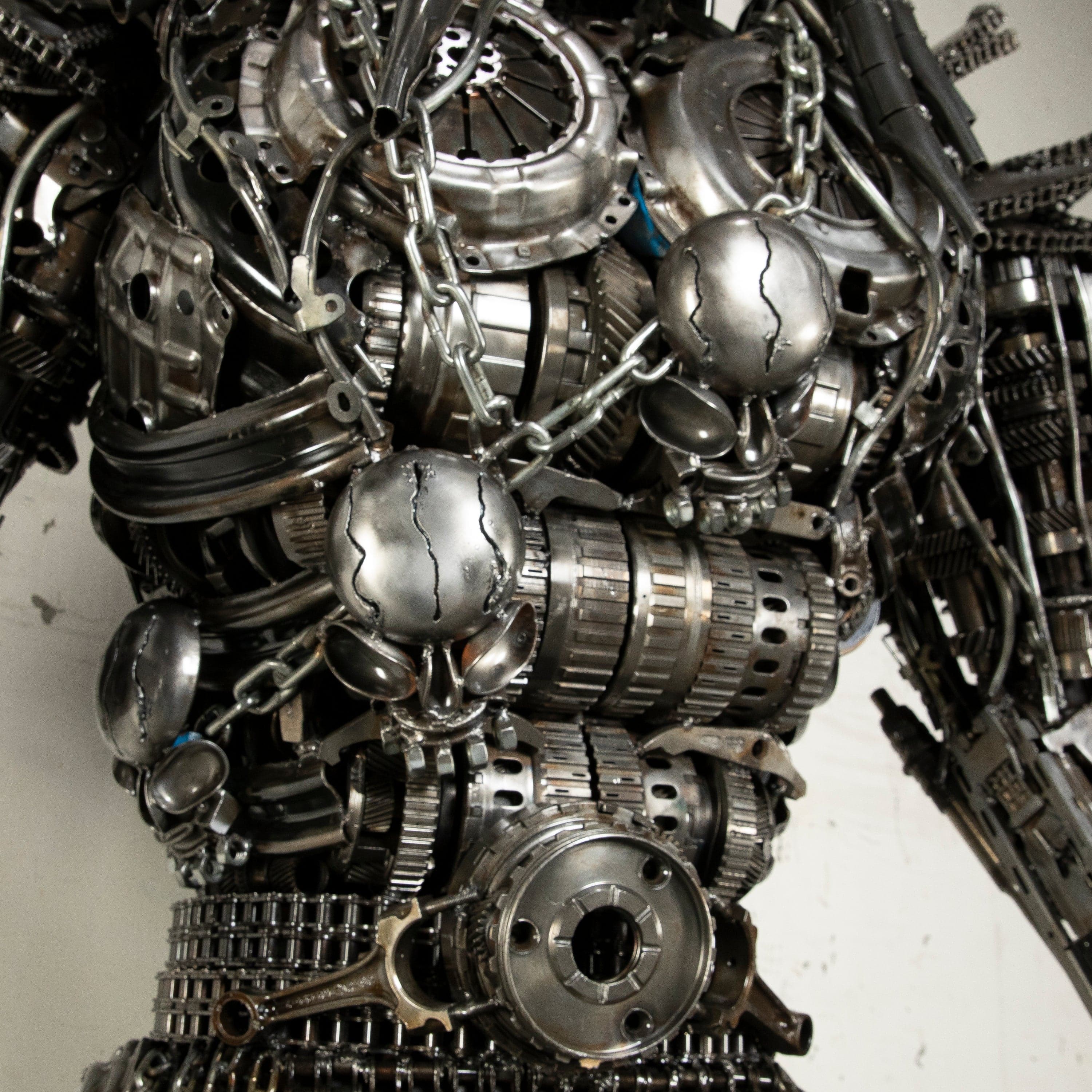 Kalifano Recycled Metal Art 102" Predator Inspired Recycled Metal Art Sculpture RMS-PRED260-S05