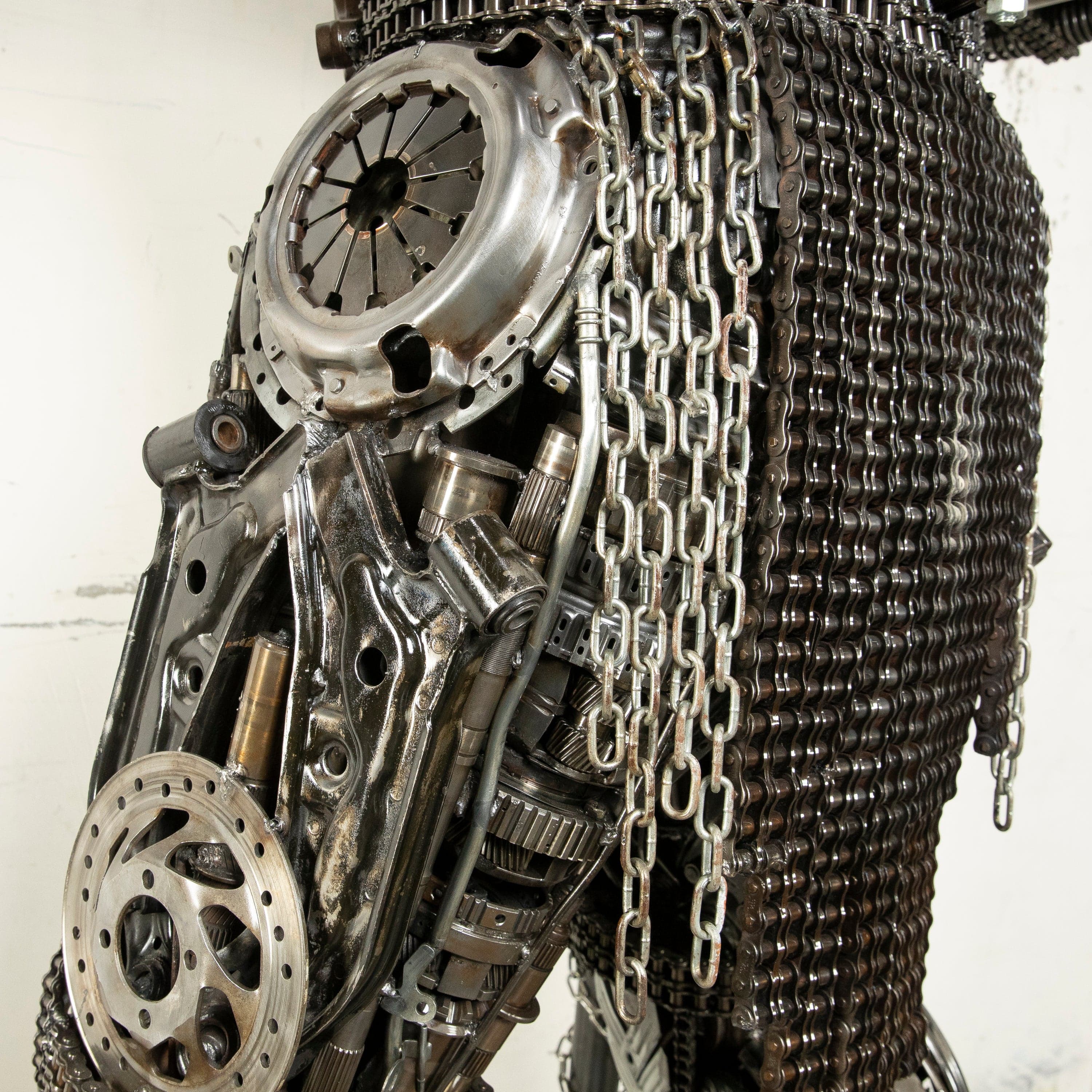 Kalifano Recycled Metal Art 102" Predator Inspired Recycled Metal Art Sculpture RMS-PRED260-S05