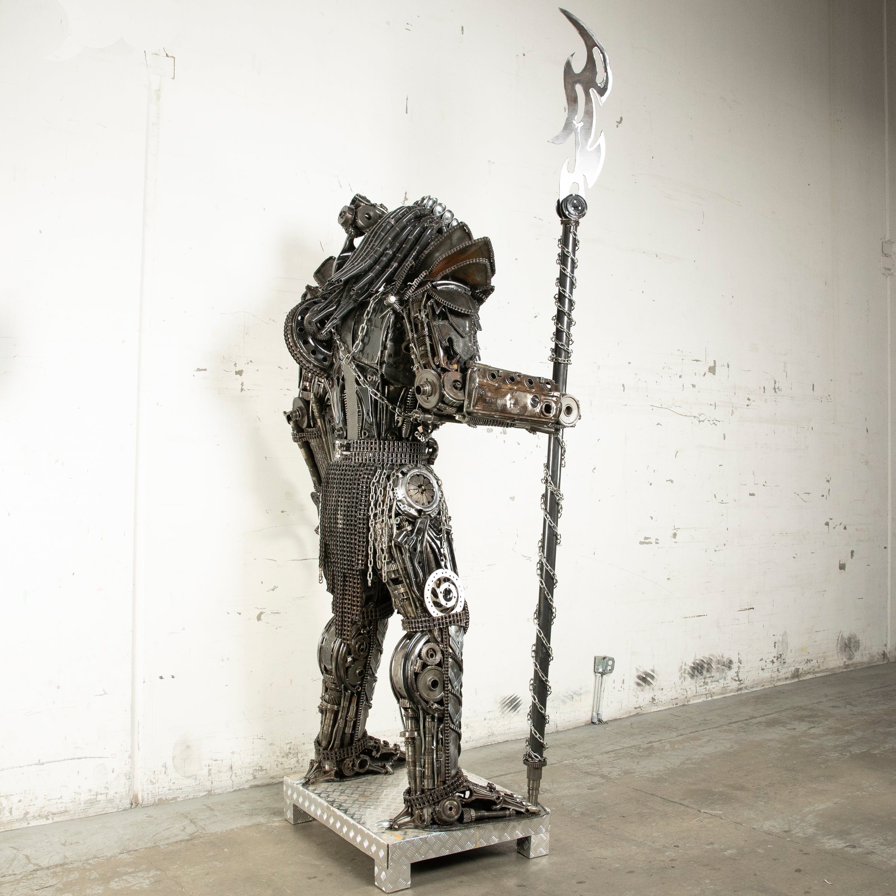 Kalifano Recycled Metal Art 102" Predator Inspired Recycled Metal Art Sculpture RMS-PRED260-S05