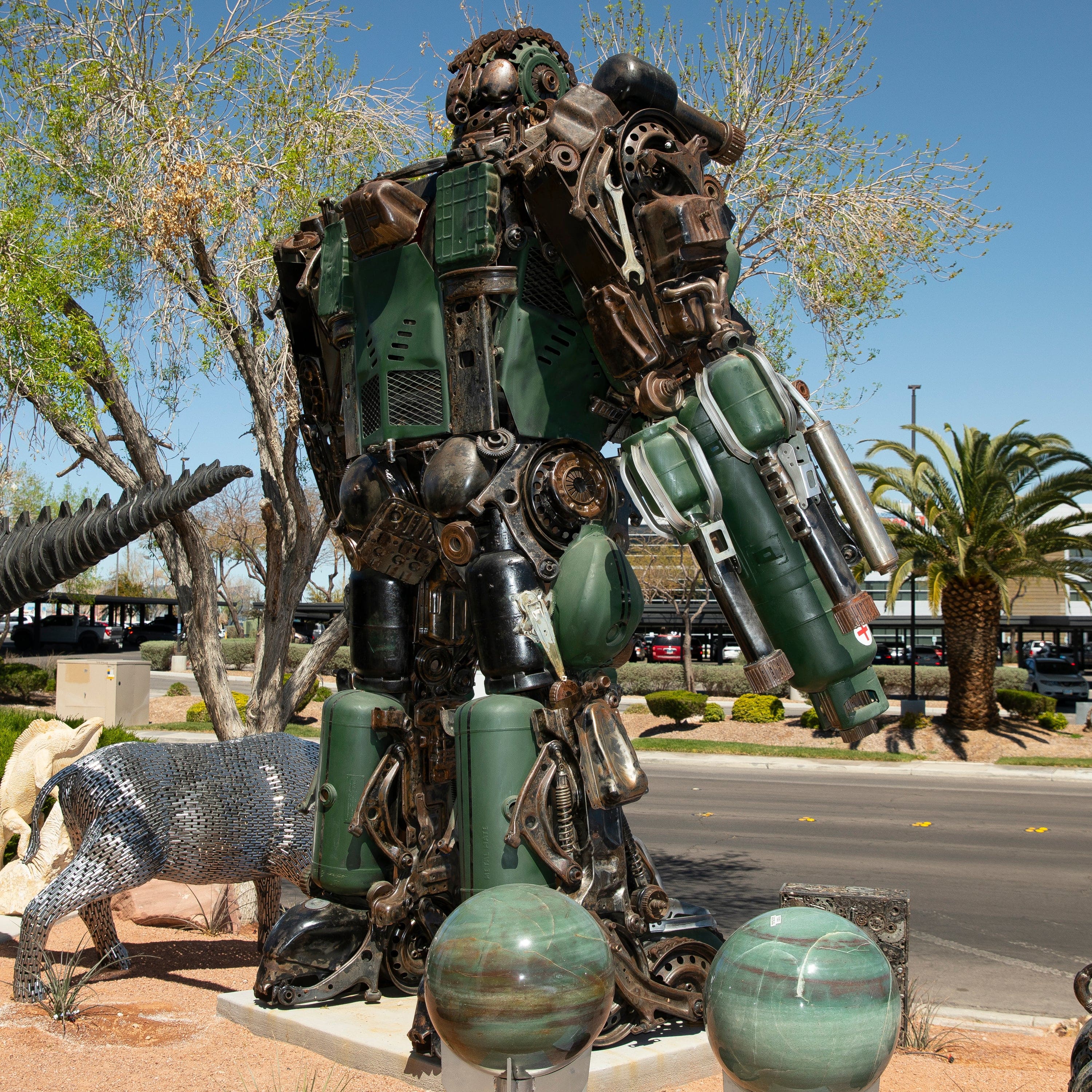 Kalifano Recycled Metal Art 157" Hound Inspired Recycled Metal Art Sculpture RMS-H400-S01
