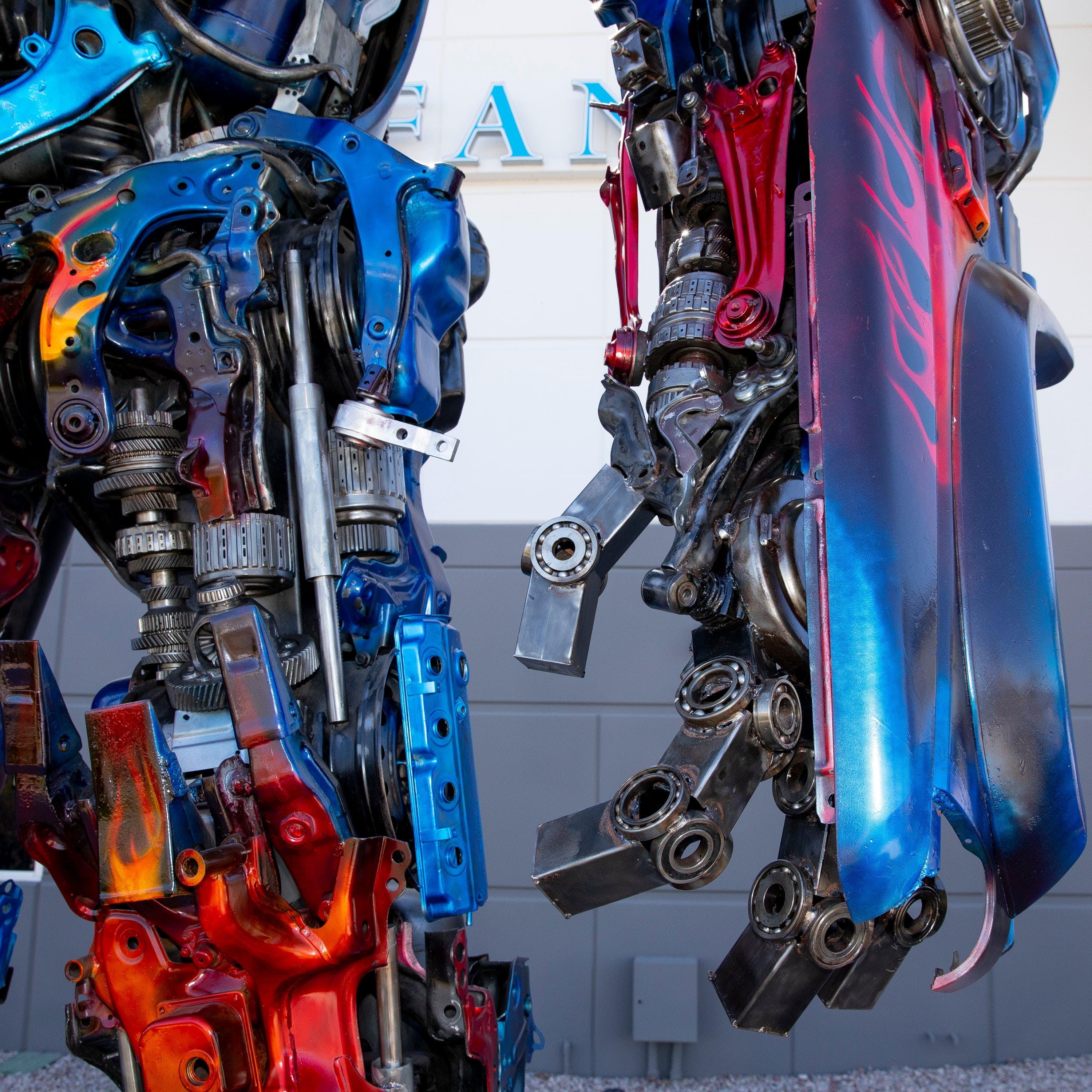 Kalifano Recycled Metal Art 178" Optimus Prime Inspired Recycled Metal Art Sculpture RMS-OP450-S01