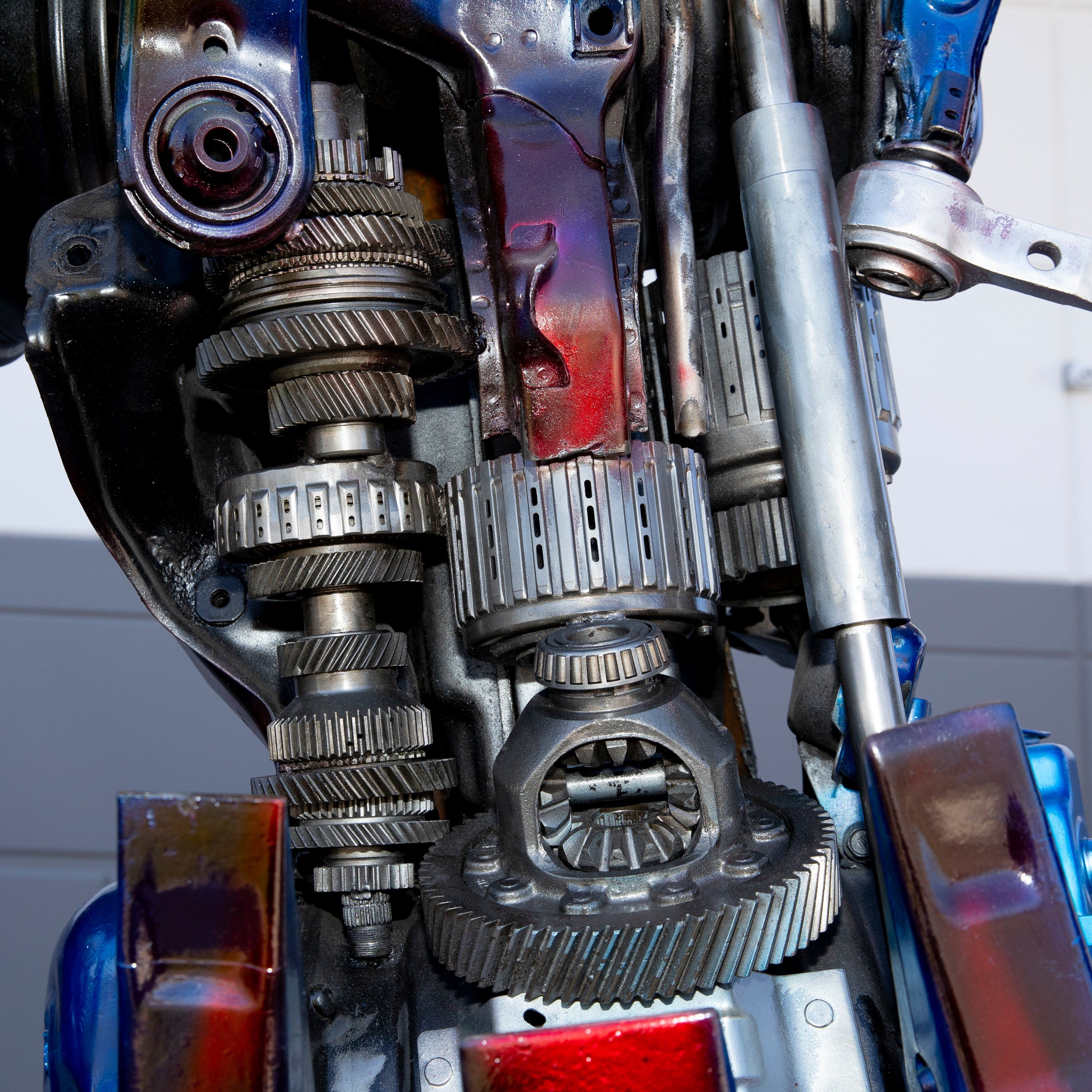 Kalifano Recycled Metal Art 178" Optimus Prime Inspired Recycled Metal Art Sculpture RMS-OP450-S01