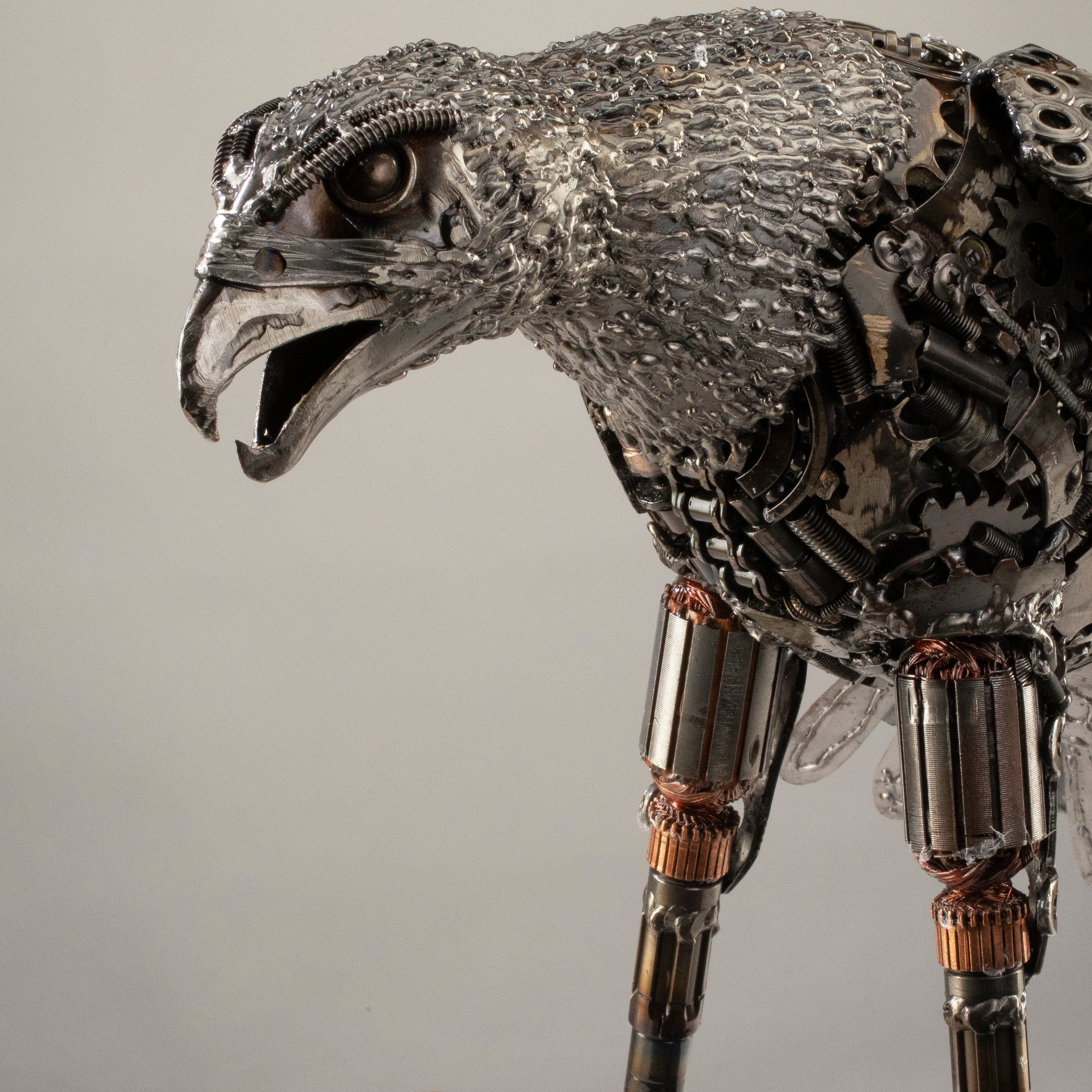 KALIFANO Recycled Metal Art 19" Eagle Recycled Metal Art Sculpture RMS-EAG30X24-PK