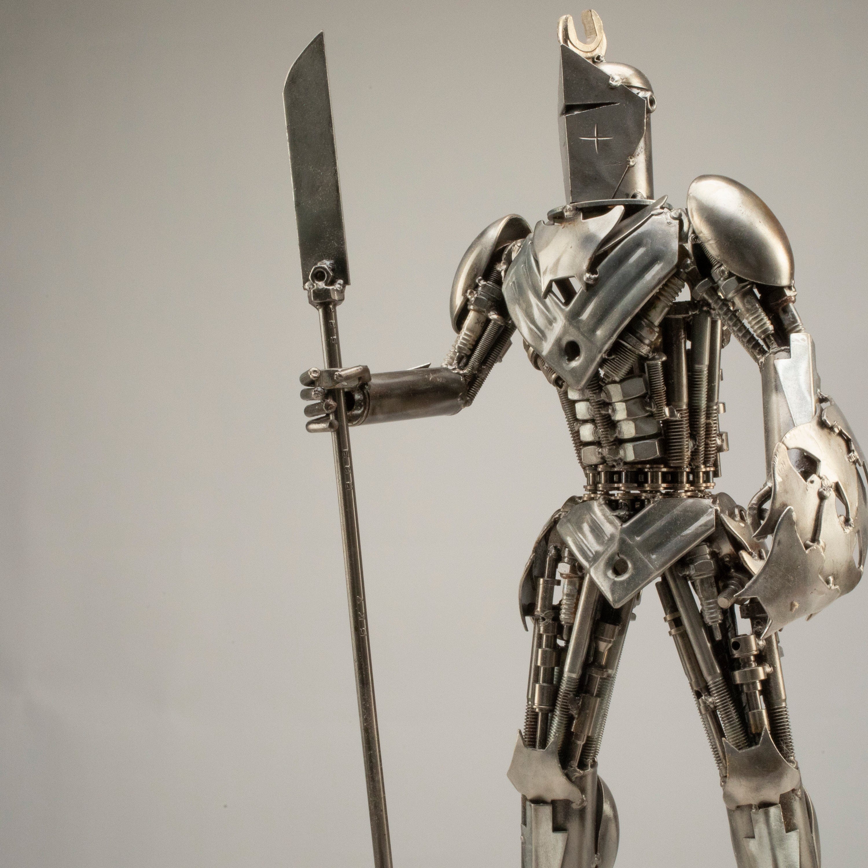 Kalifano Recycled Metal Art 22" Knight Recycled Metal Art Sculpture RMS-KN55-S