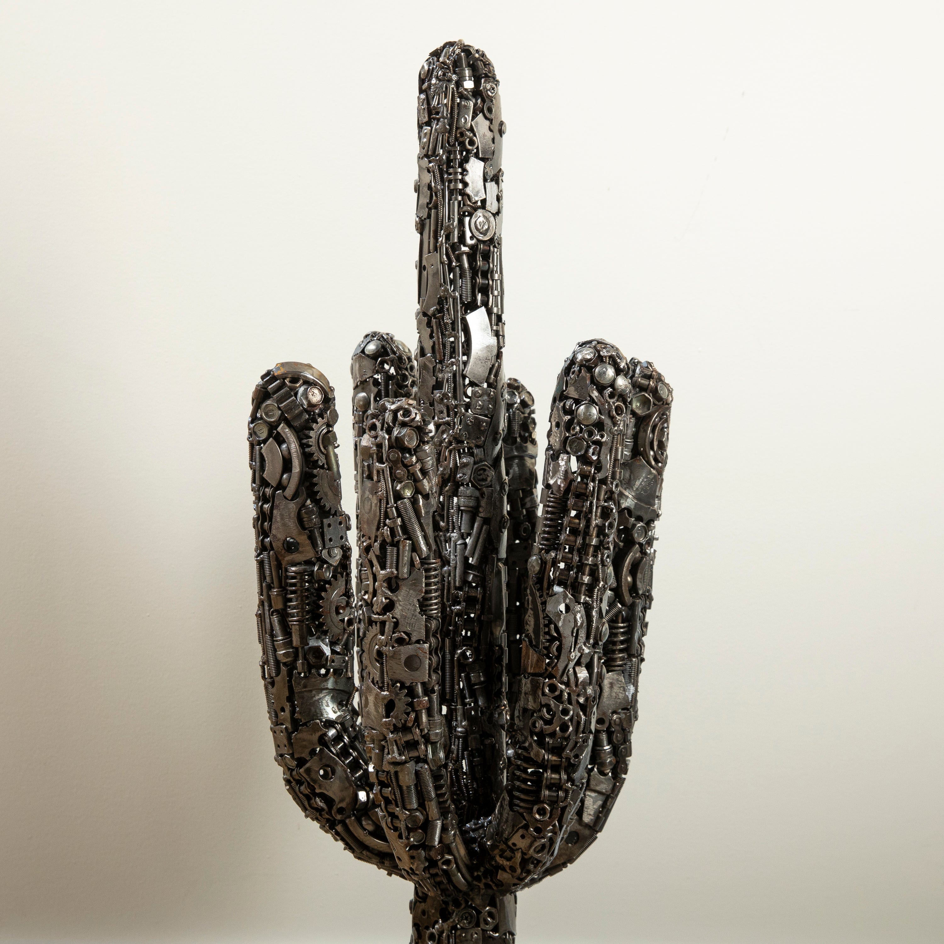KALIFANO Recycled Metal Art 37" Saguaro Cactus Recycled Metal Art Sculpture RMS-SC35x94-PK