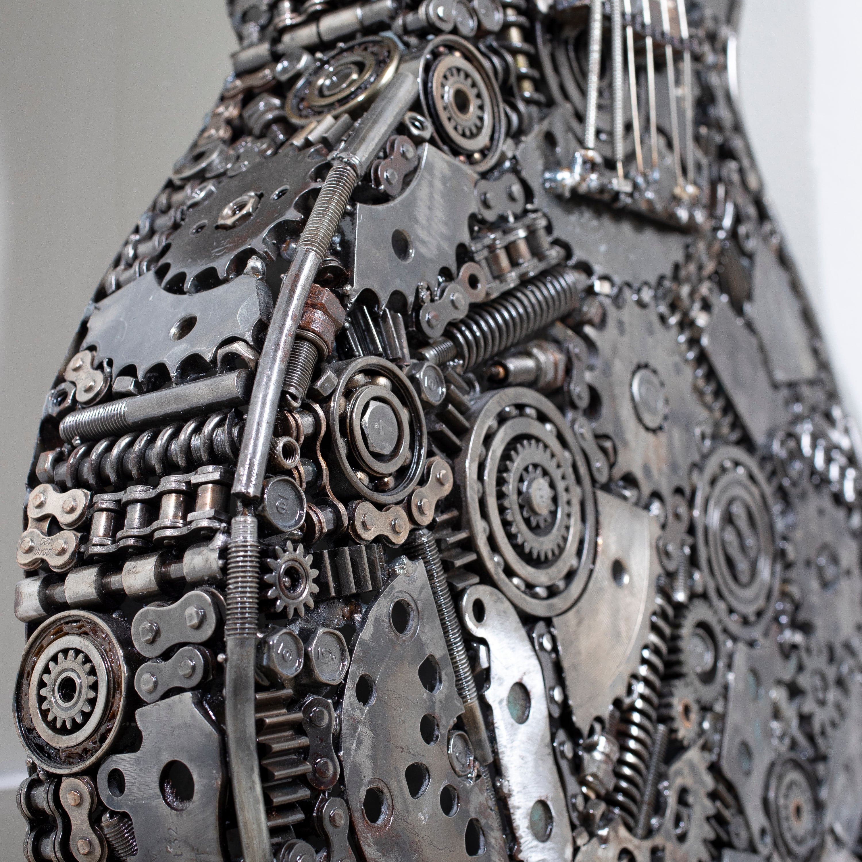 KALIFANO Recycled Metal Art 48" Guitar Inspired Recycled Metal Art Sculpture RMS-GT123-PK