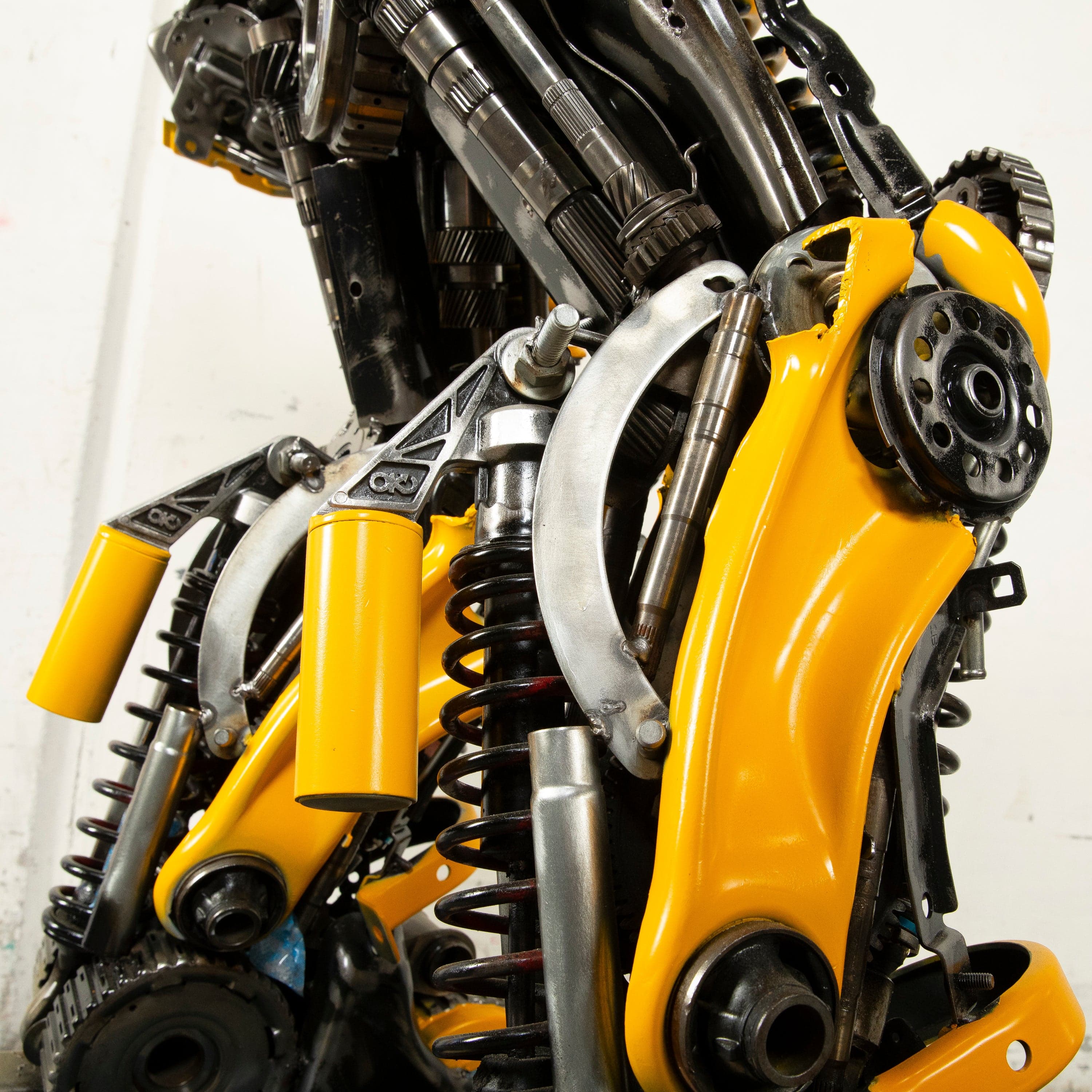 Kalifano Recycled Metal Art 55" Bumblebee Inspired Recycled Metal Art Sculpture RMS-BB140-S04