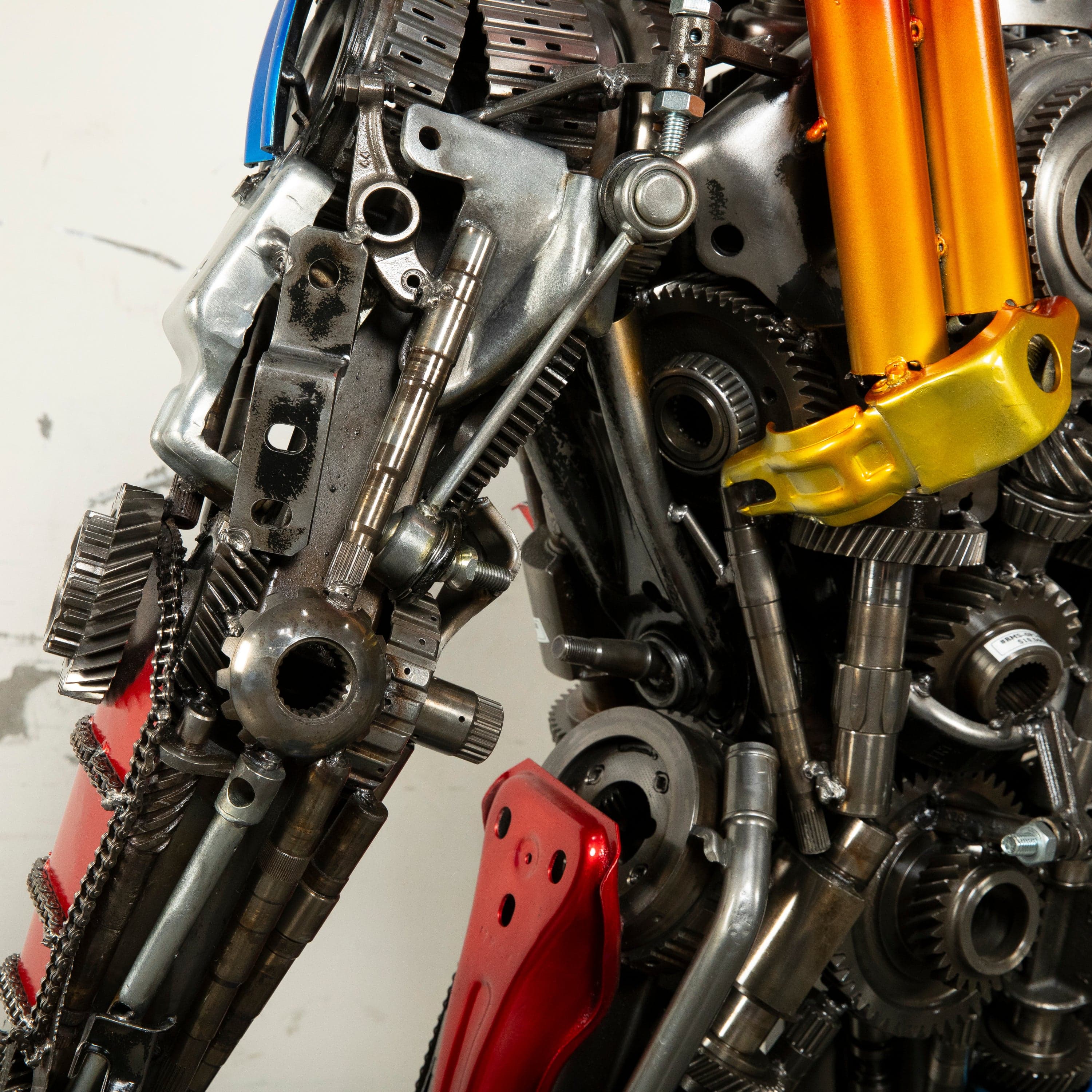 Kalifano Recycled Metal Art 55" Optimus Prime Inspired Recycled Metal Art Sculpture RMS-OP140-S06