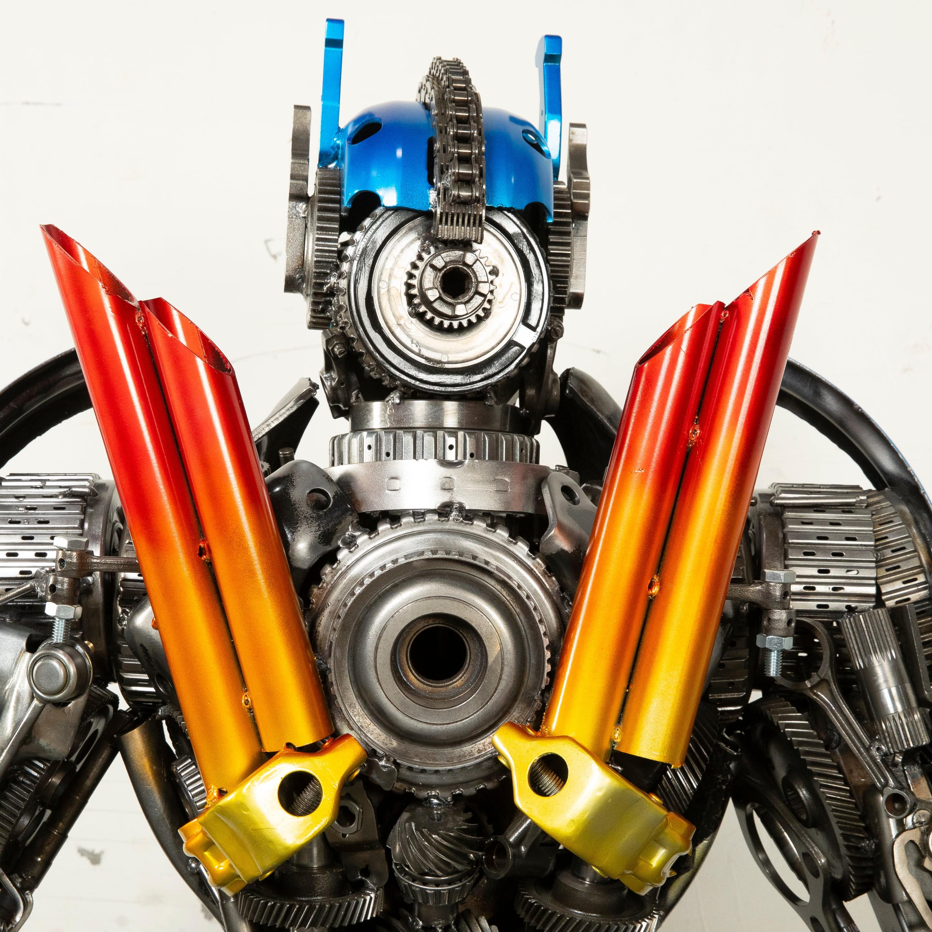 Kalifano Recycled Metal Art 55" Optimus Prime Inspired Recycled Metal Art Sculpture RMS-OP140-S06