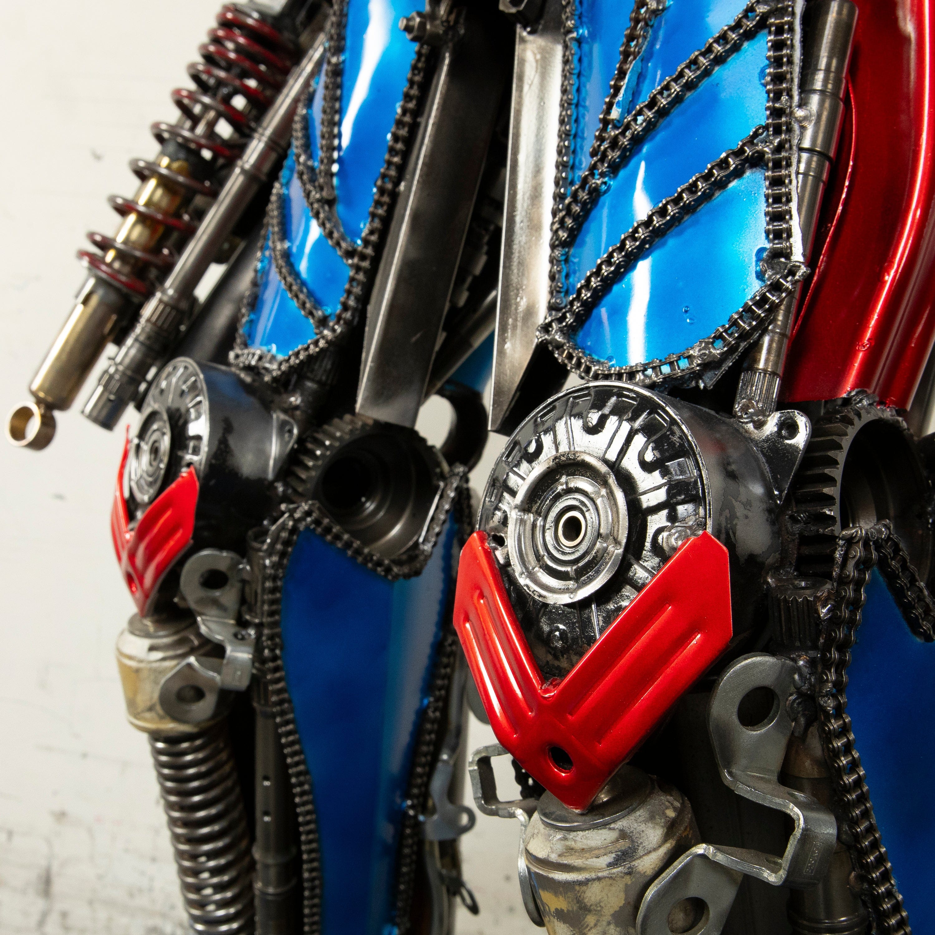 Kalifano Recycled Metal Art 55" Optimus Prime Inspired Recycled Metal Art Sculpture RMS-OP140-S06