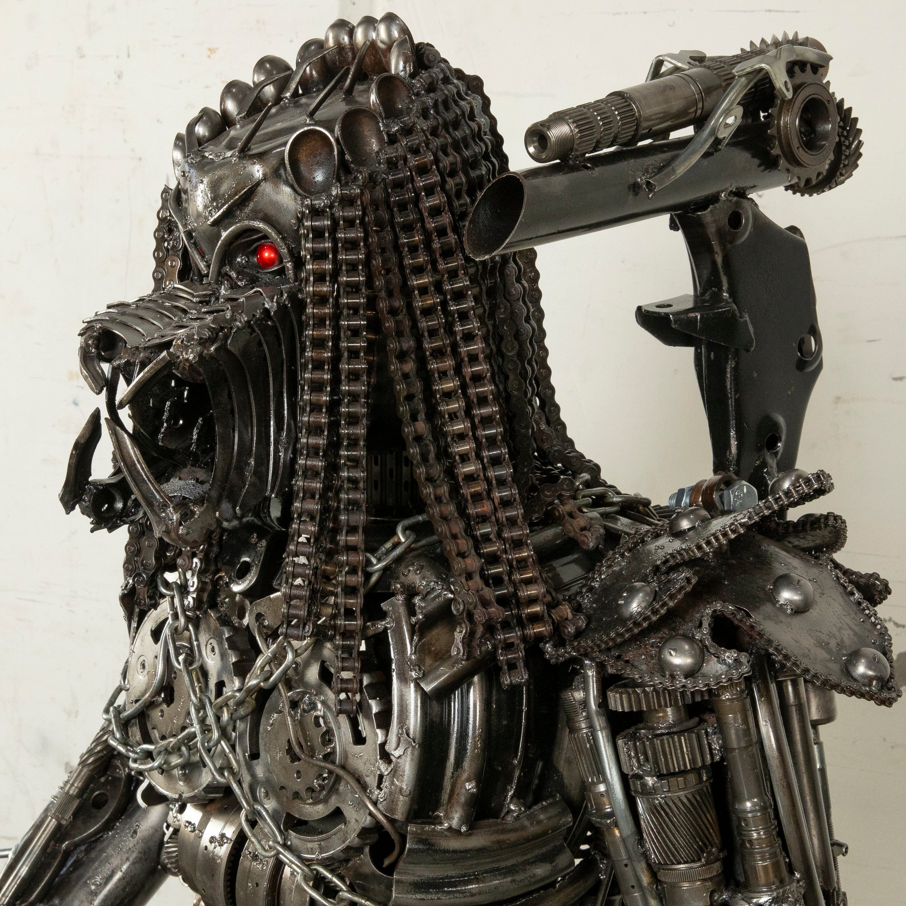 Kalifano Recycled Metal Art 55" Predator Inspired Recycled Metal Art Sculpture RMS-PRED140-S01