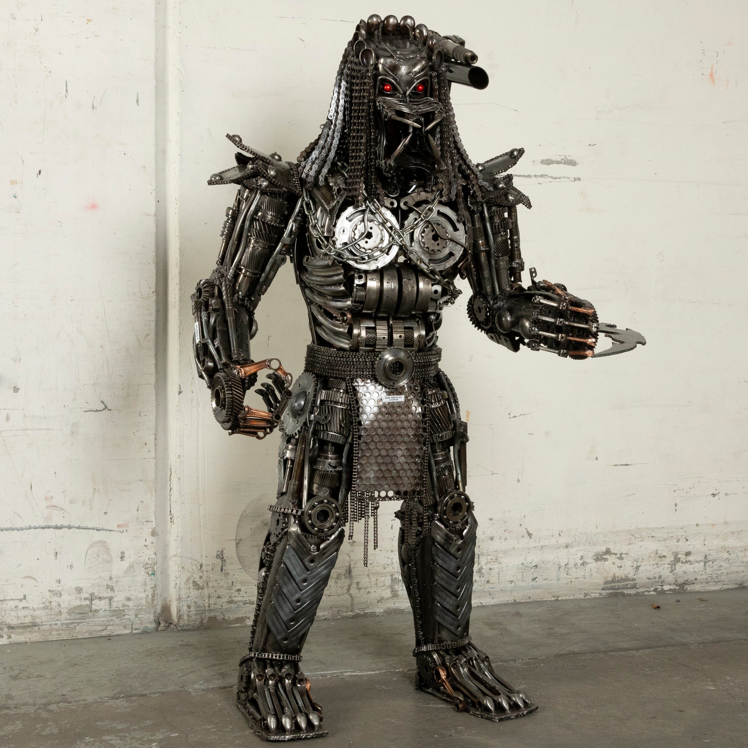 Kalifano Recycled Metal Art 55" Predator Inspired Recycled Metal Art Sculpture RMS-PRED140-S01