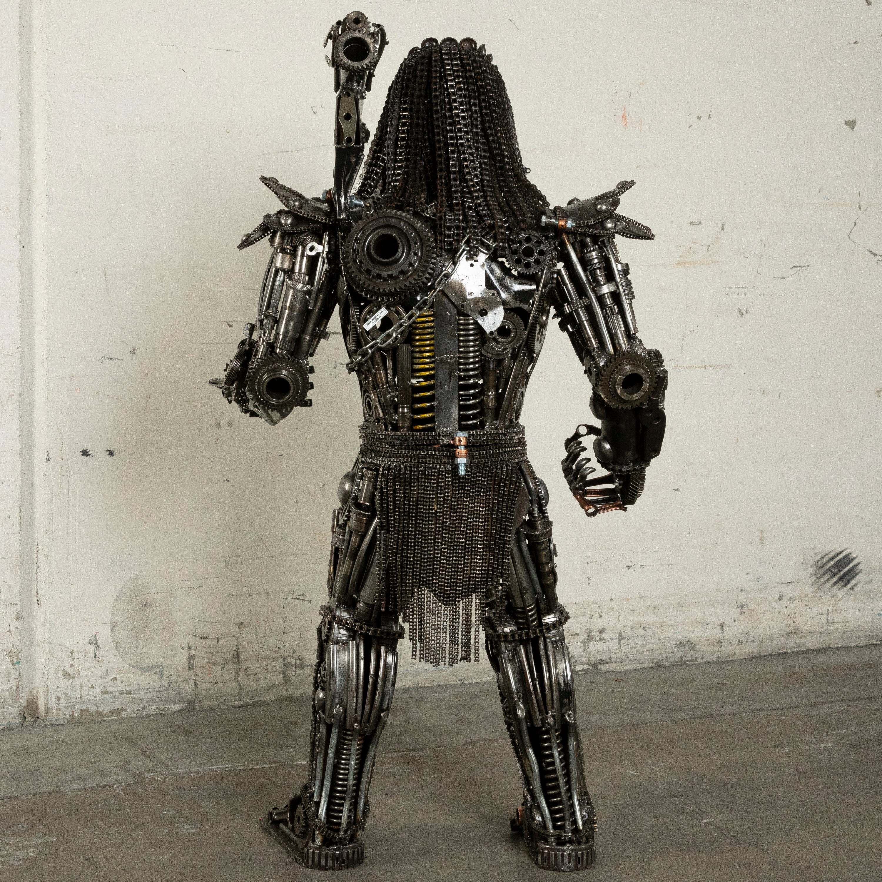 Kalifano Recycled Metal Art 55" Predator Inspired Recycled Metal Art Sculpture RMS-PRED140-S01