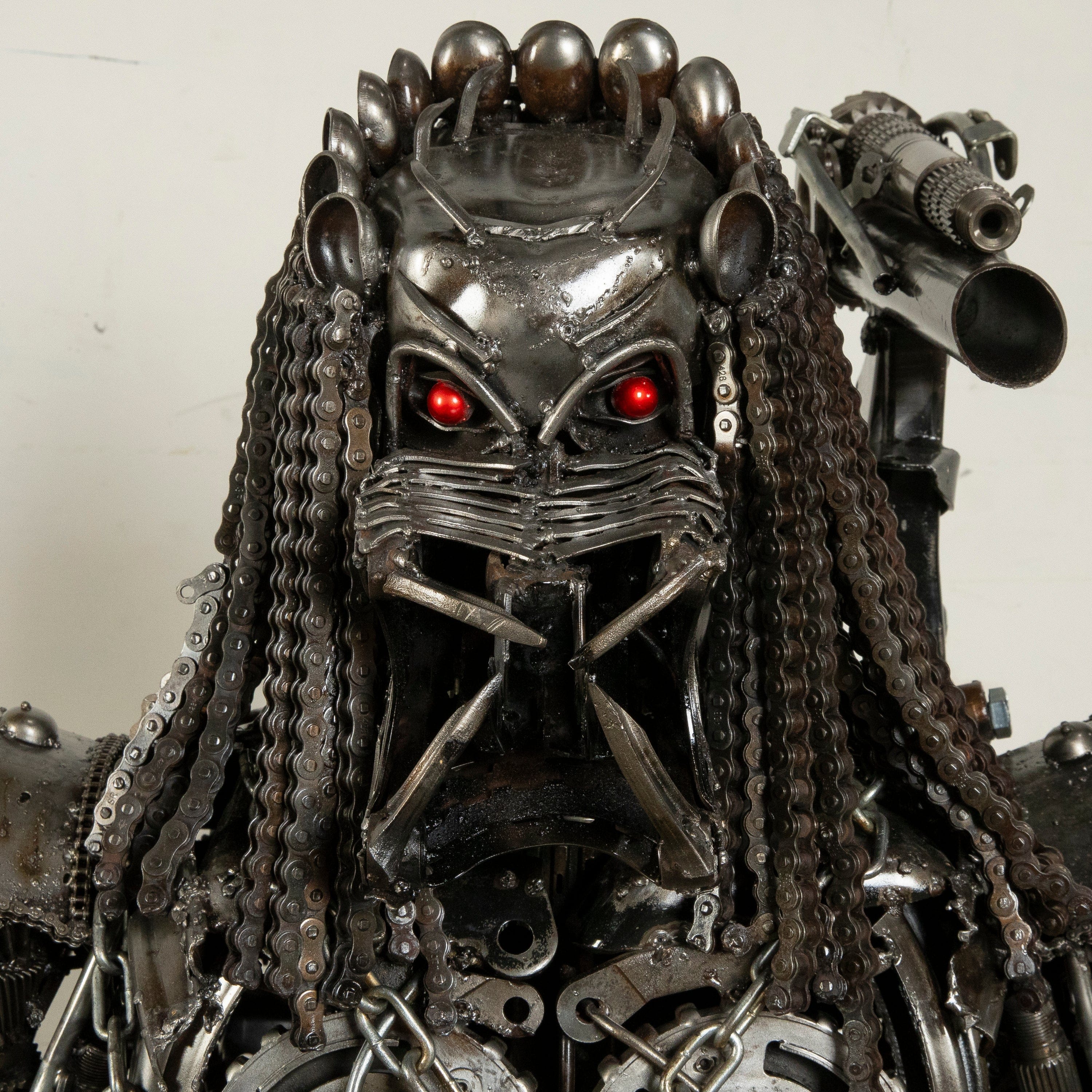 Kalifano Recycled Metal Art 55" Predator Inspired Recycled Metal Art Sculpture RMS-PRED140-S01