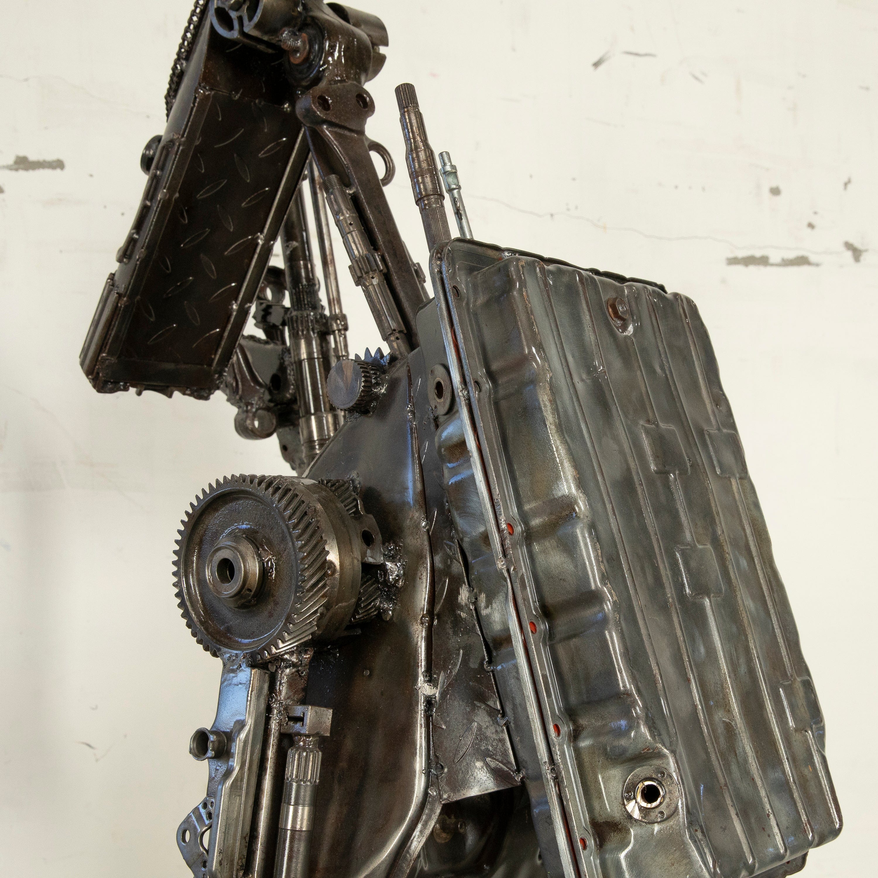 KALIFANO Recycled Metal Art 79" Droid Inspired Recycled Metal Sculpture RMS-DROID200-N