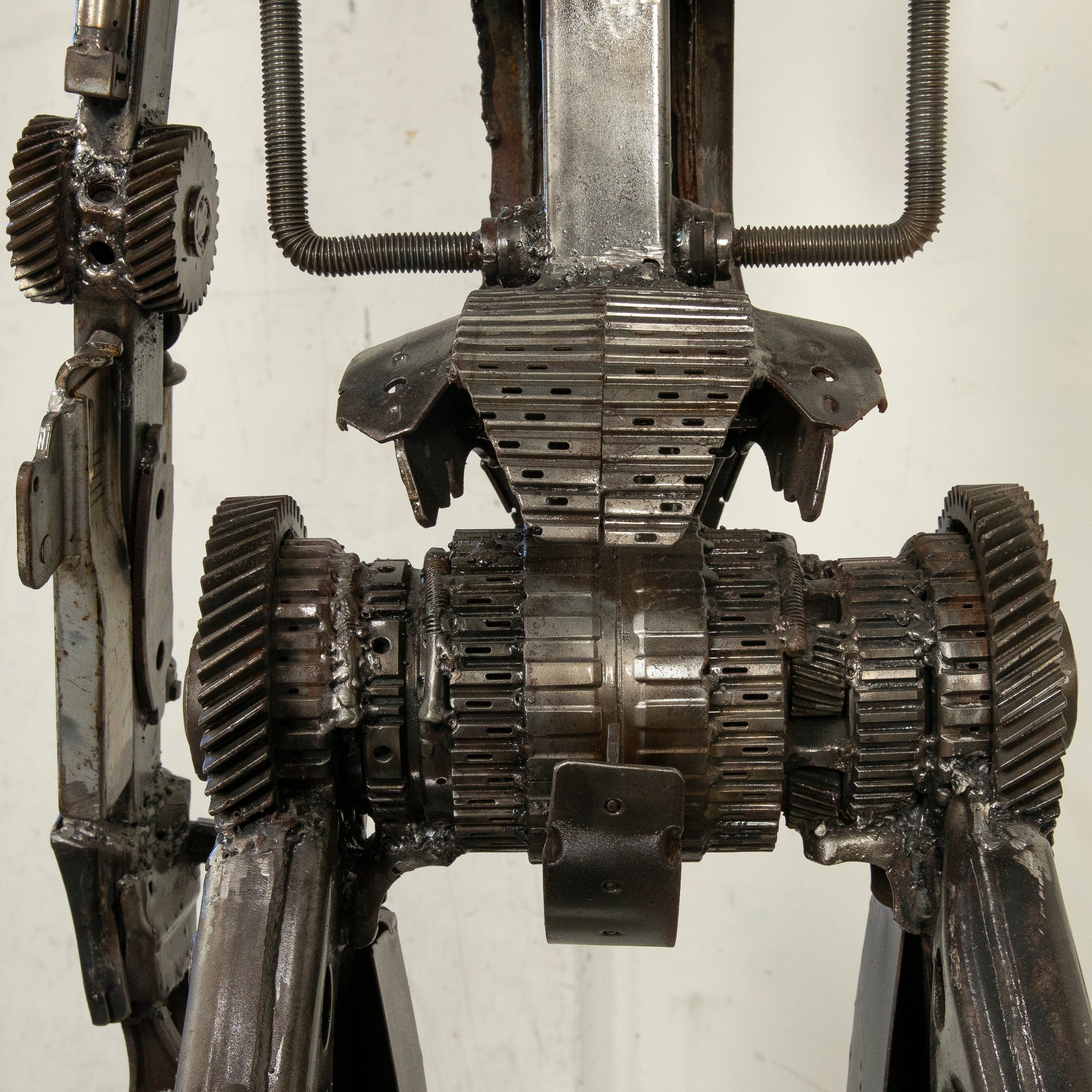 KALIFANO Recycled Metal Art 79" Droid Inspired Recycled Metal Sculpture RMS-DROID200-N