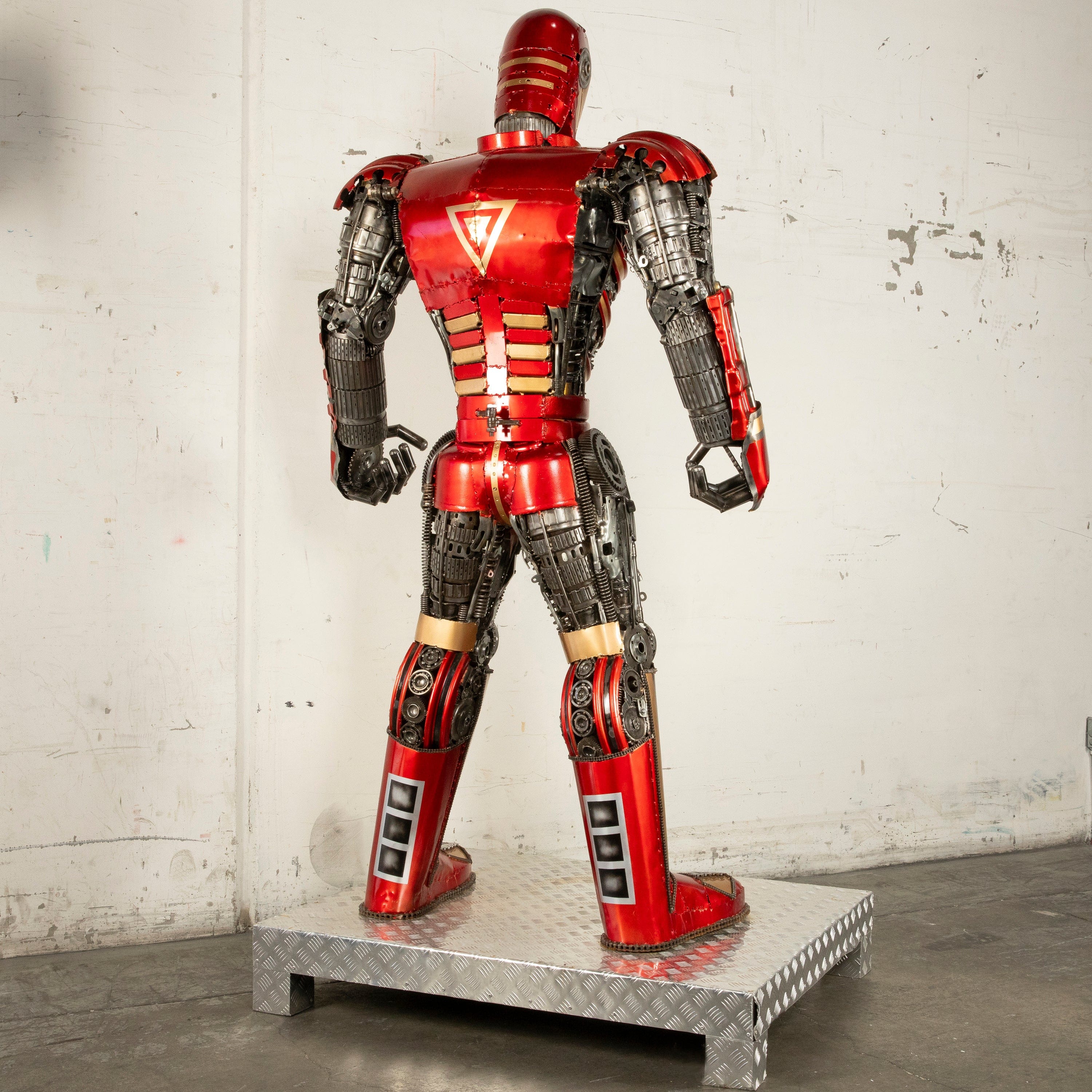 Kalifano Recycled Metal Art 79" Iron Man Inspired Recycled Metal Art Sculpture RMS-IMR200-S07