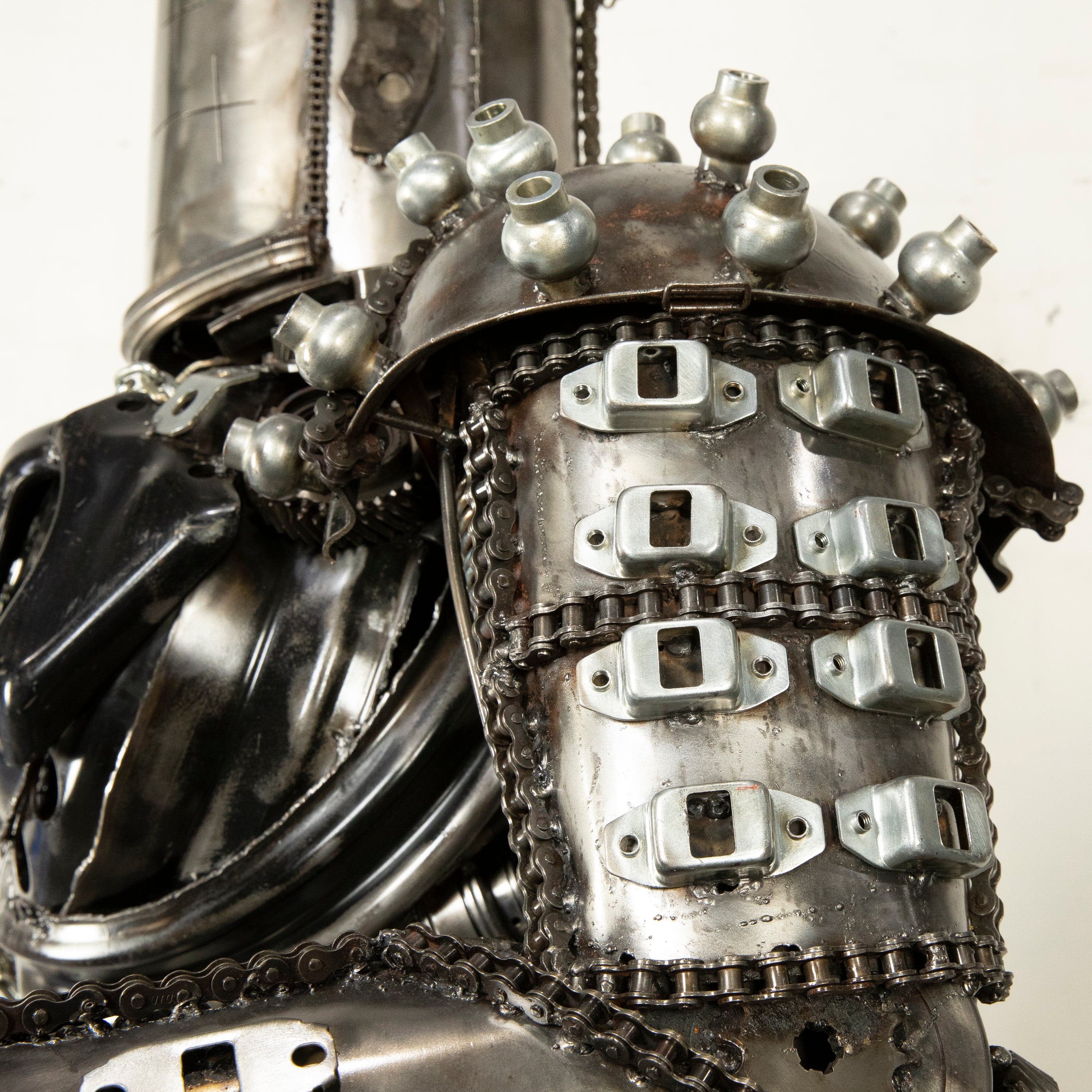 Kalifano Recycled Metal Art 79" Knight Inspired Recycled Metal Art Sculpture RMS-KN200-S04