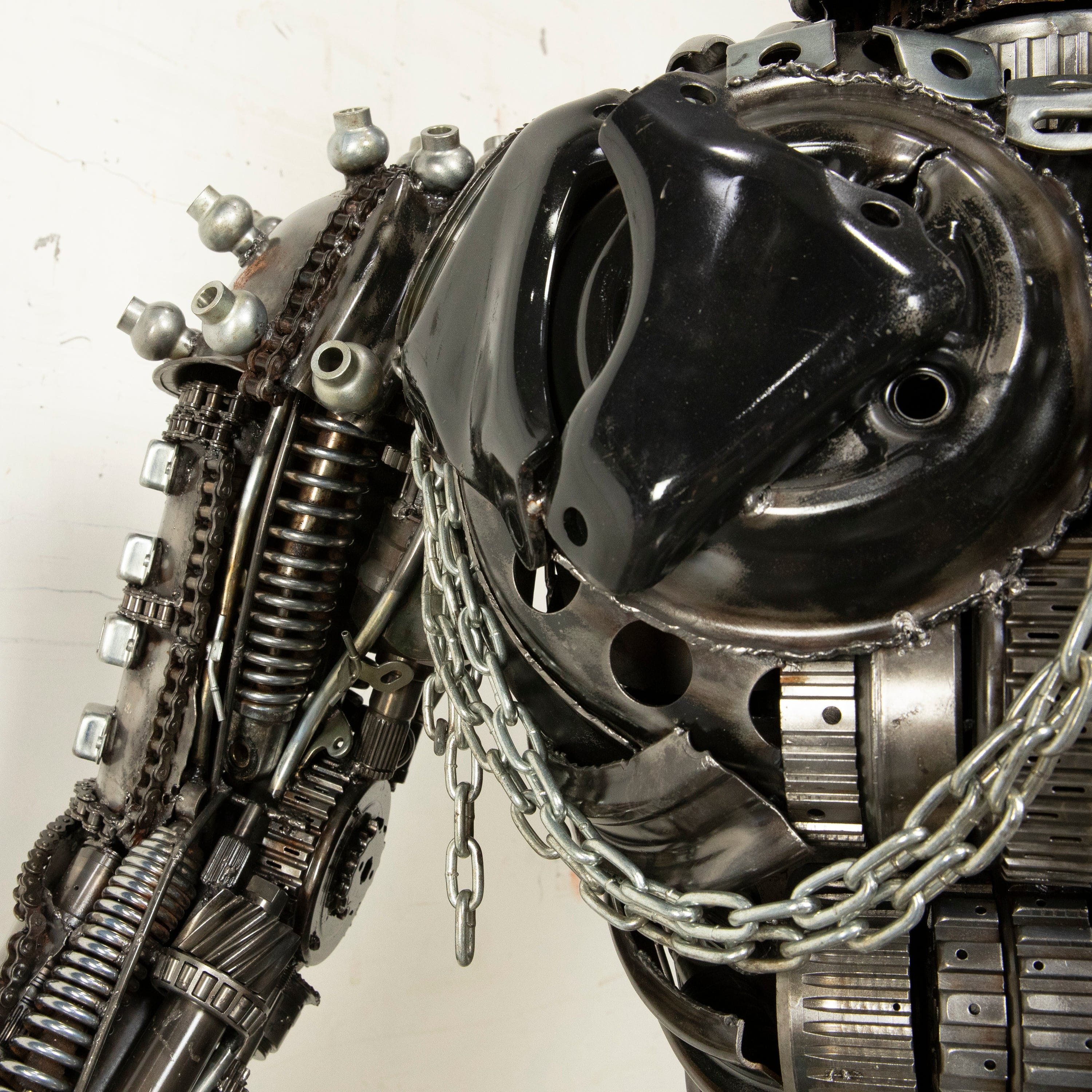 Kalifano Recycled Metal Art 79" Knight Inspired Recycled Metal Art Sculpture RMS-KN200-S04