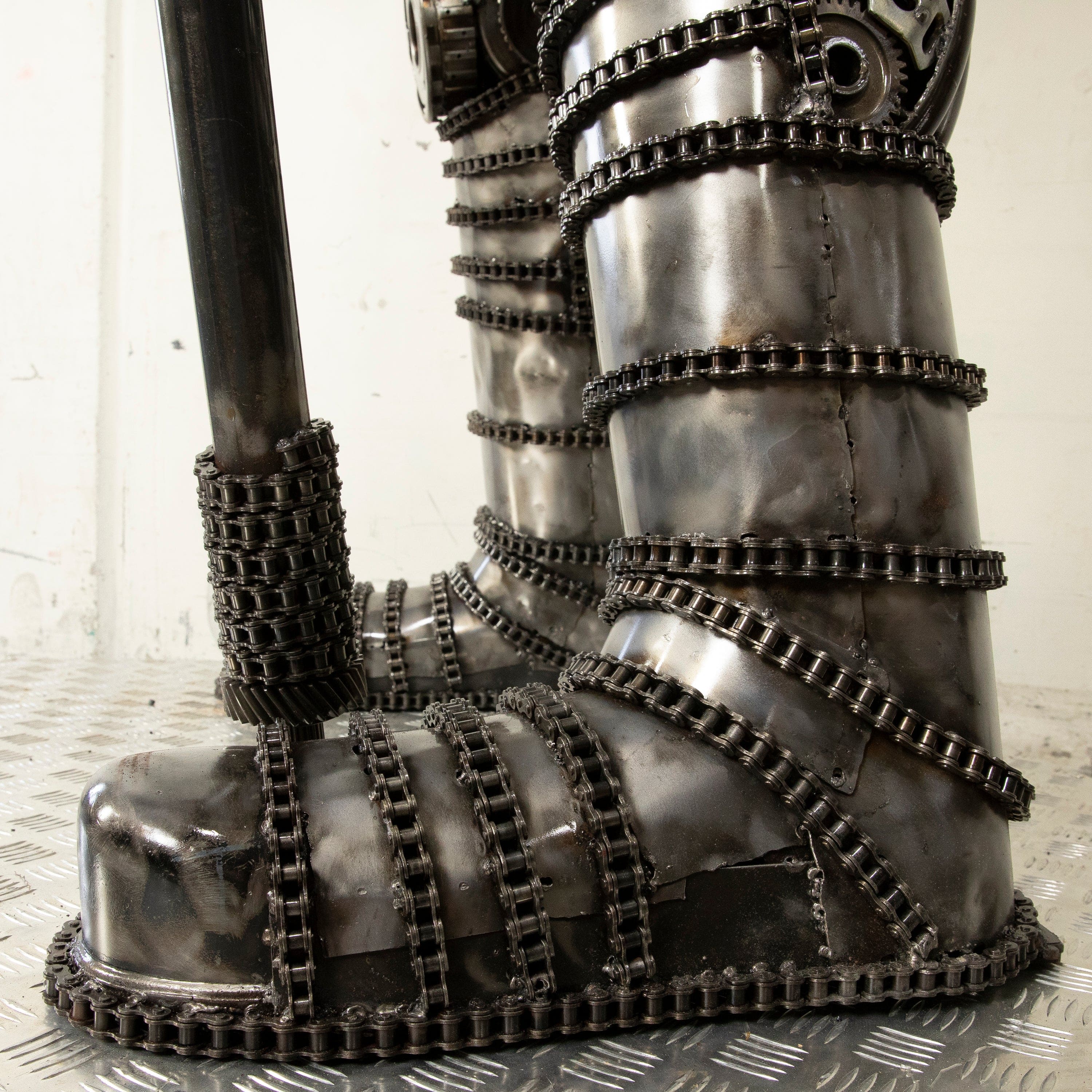 Kalifano Recycled Metal Art 79" Knight Inspired Recycled Metal Art Sculpture RMS-KN200-S04