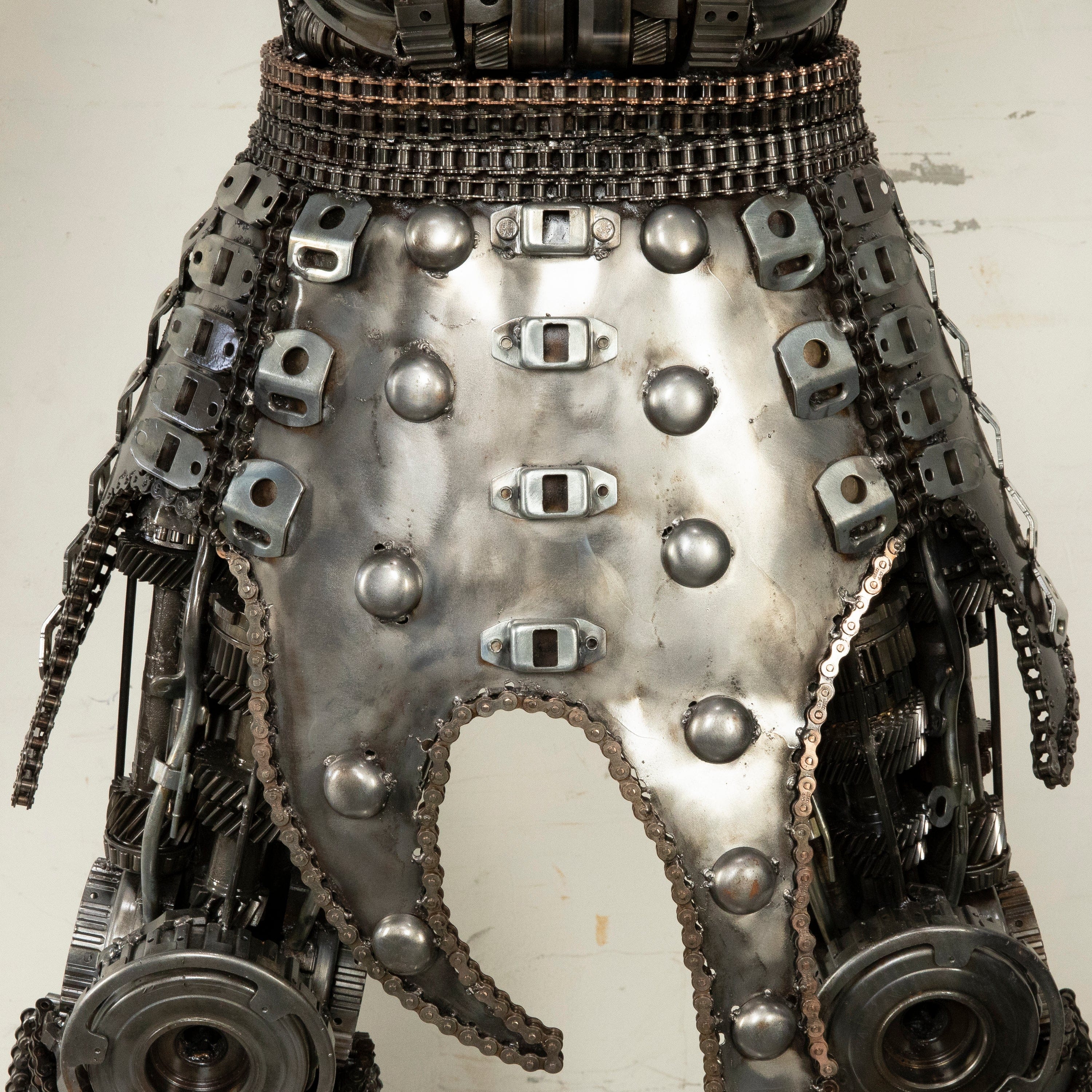 Kalifano Recycled Metal Art 79" Knight Inspired Recycled Metal Art Sculpture RMS-KN200-S04
