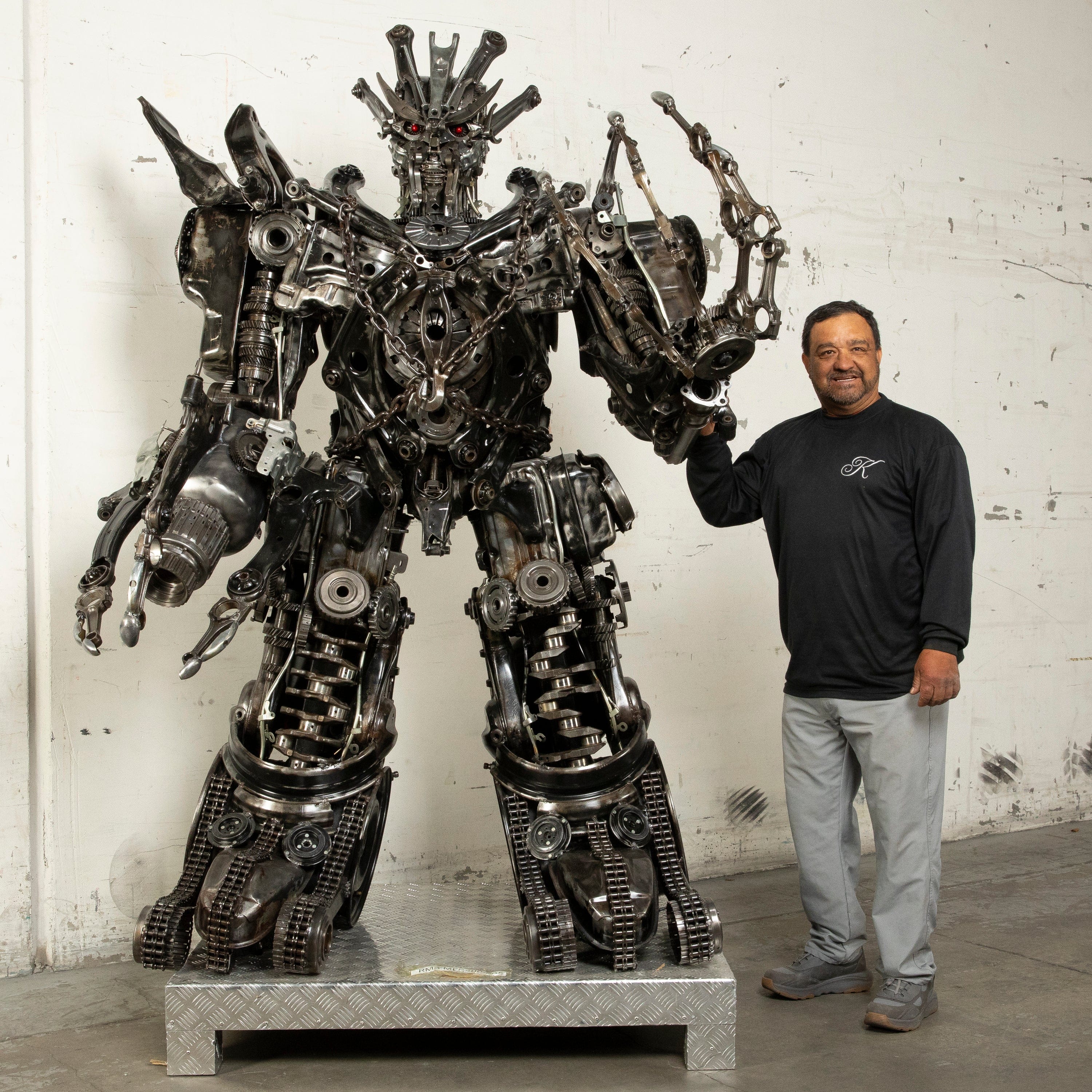 Kalifano Recycled Metal Art 79" Megatron Inspired Recycled Metal Art Sculpture RMS-MEG200-S05