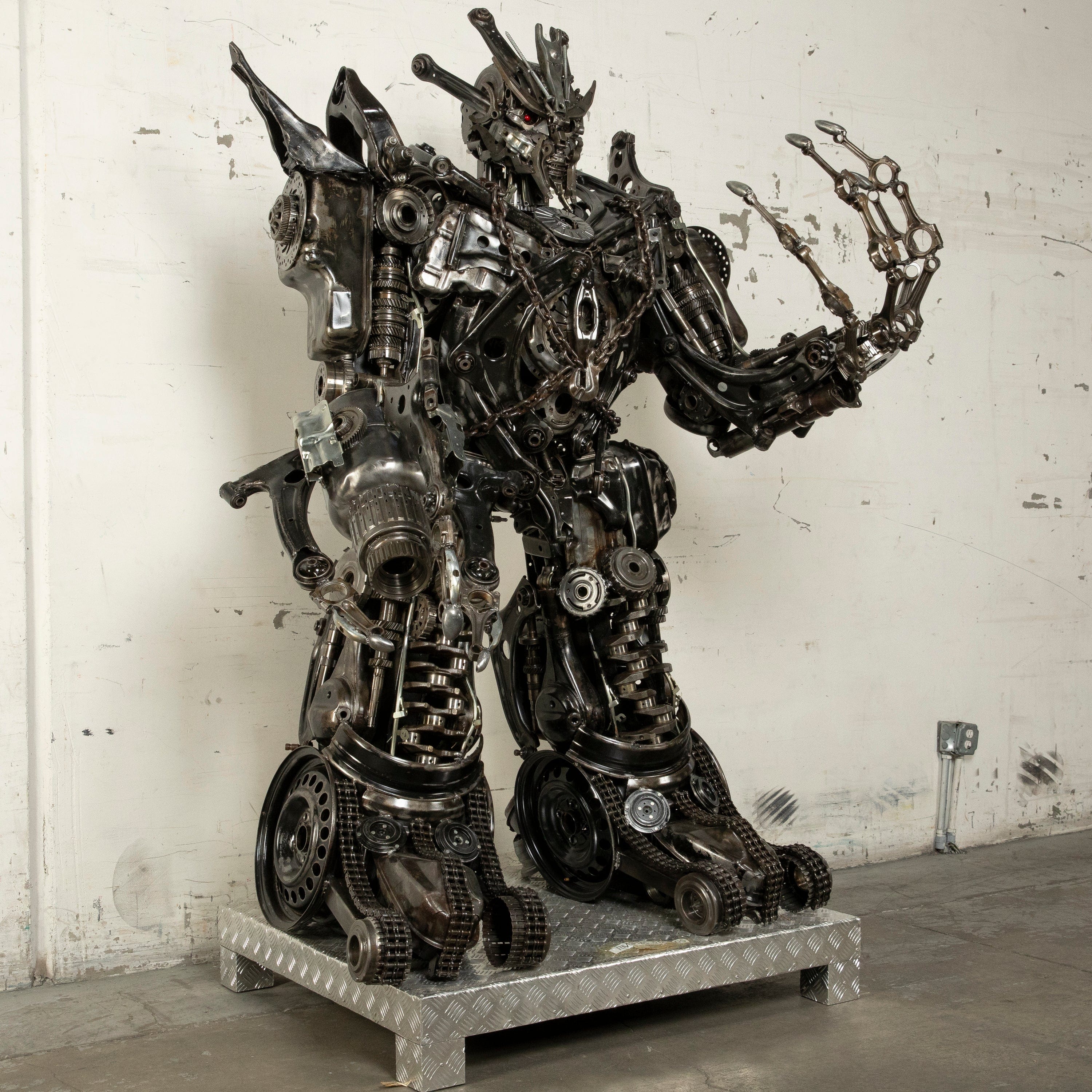 Kalifano Recycled Metal Art 79" Megatron Inspired Recycled Metal Art Sculpture RMS-MEG200-S05