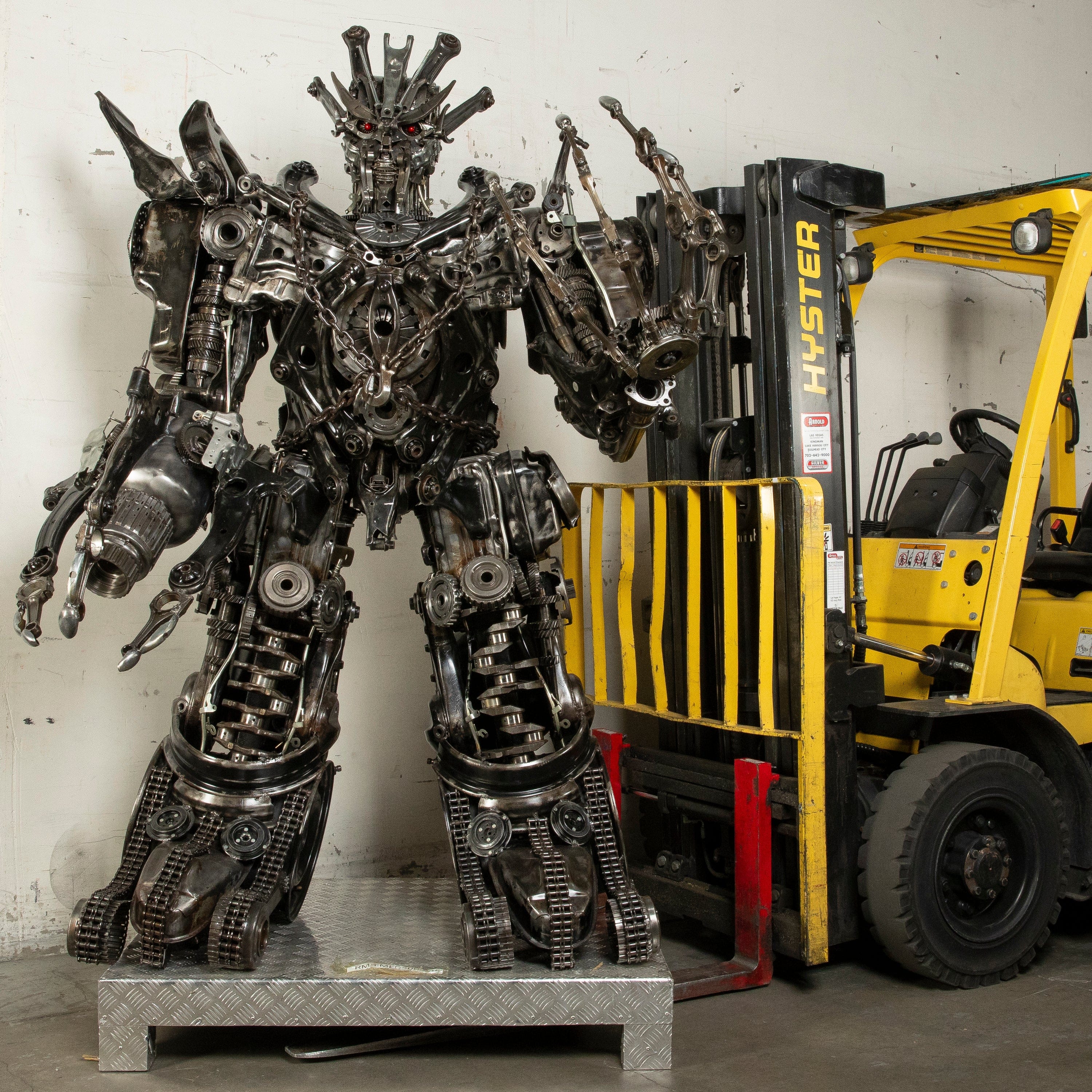 Kalifano Recycled Metal Art 79" Megatron Inspired Recycled Metal Art Sculpture RMS-MEG200-S05