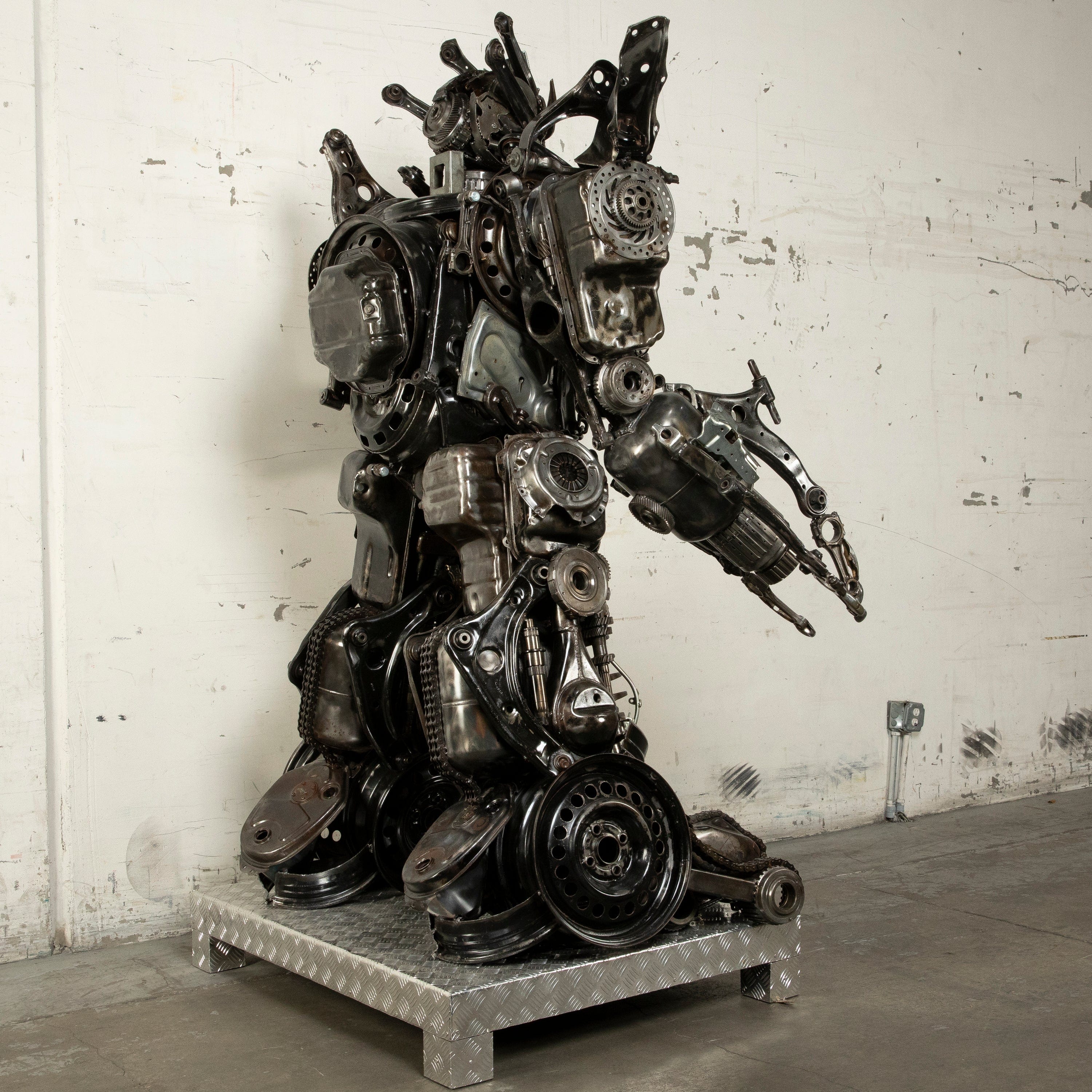 Kalifano Recycled Metal Art 79" Megatron Inspired Recycled Metal Art Sculpture RMS-MEG200-S05