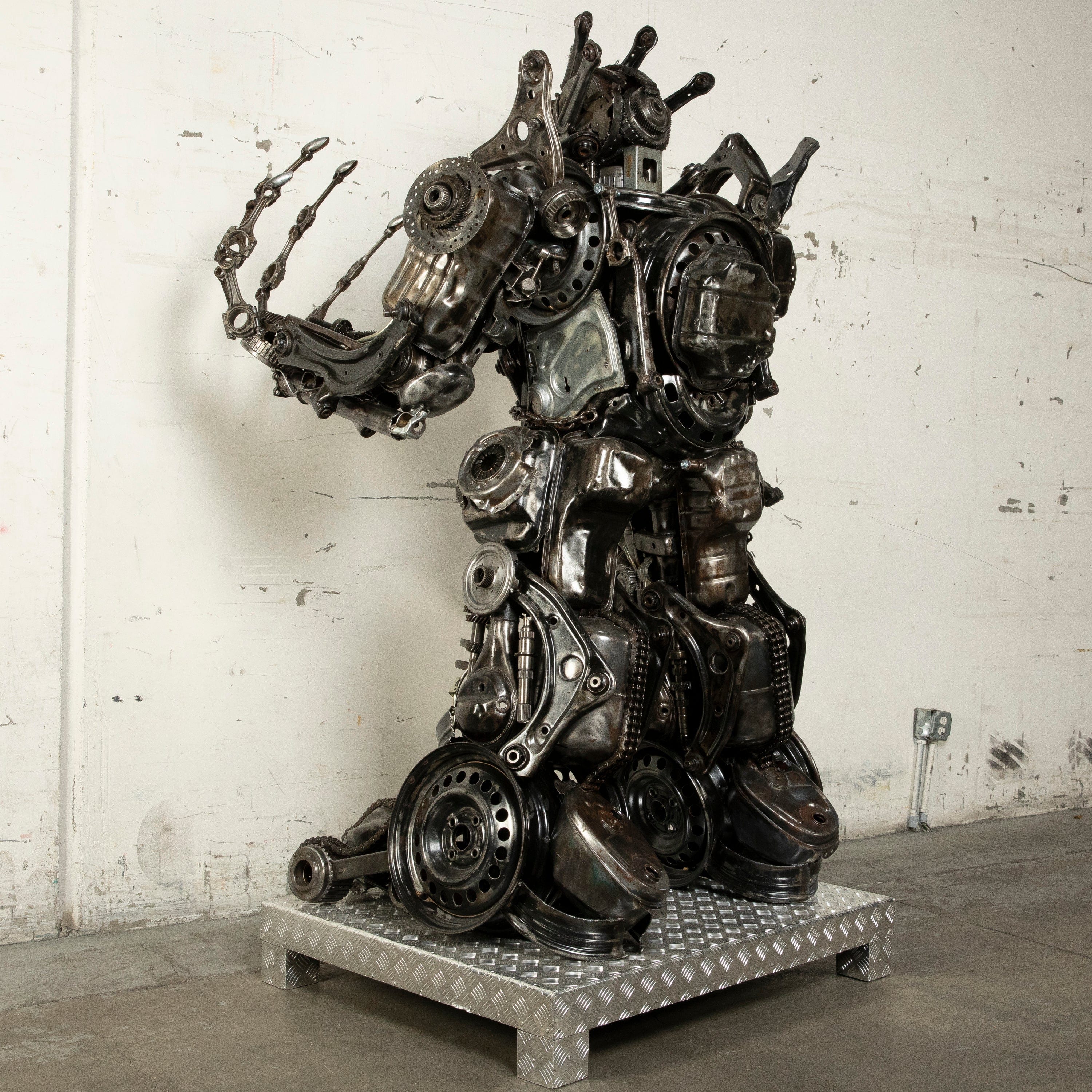 Kalifano Recycled Metal Art 79" Megatron Inspired Recycled Metal Art Sculpture RMS-MEG200-S05