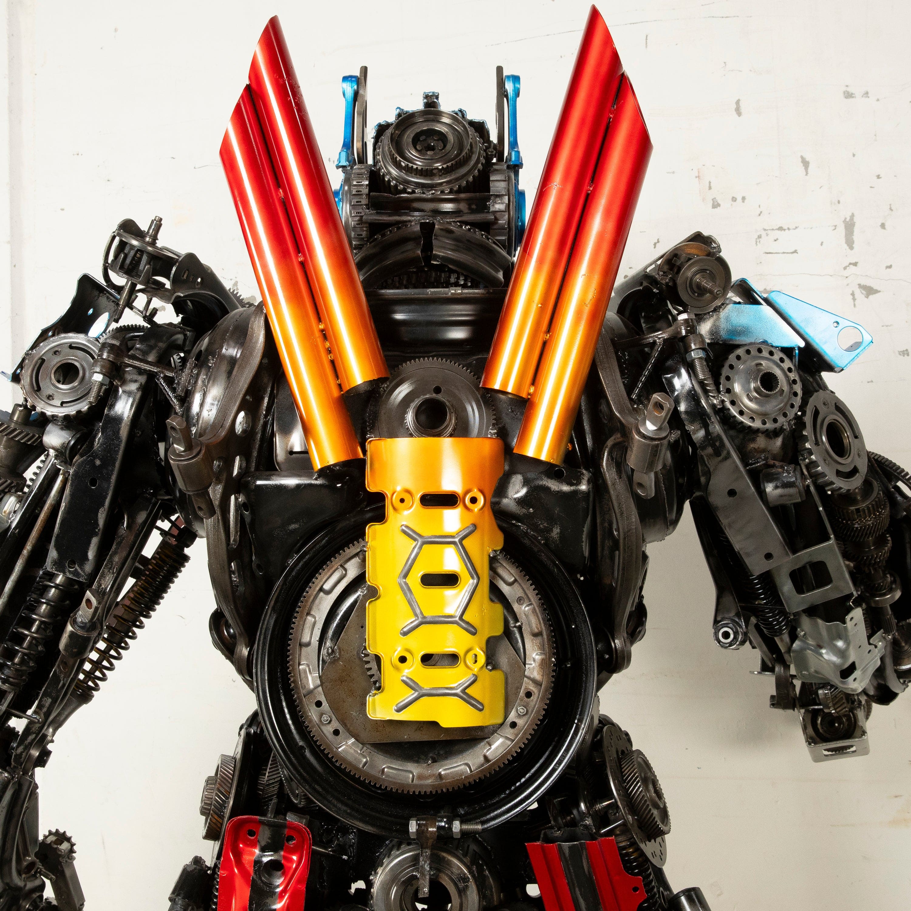 Kalifano Recycled Metal Art 79" Optimus Prime Inspired Recycled Metal Art Sculpture RMS-OP200-S30