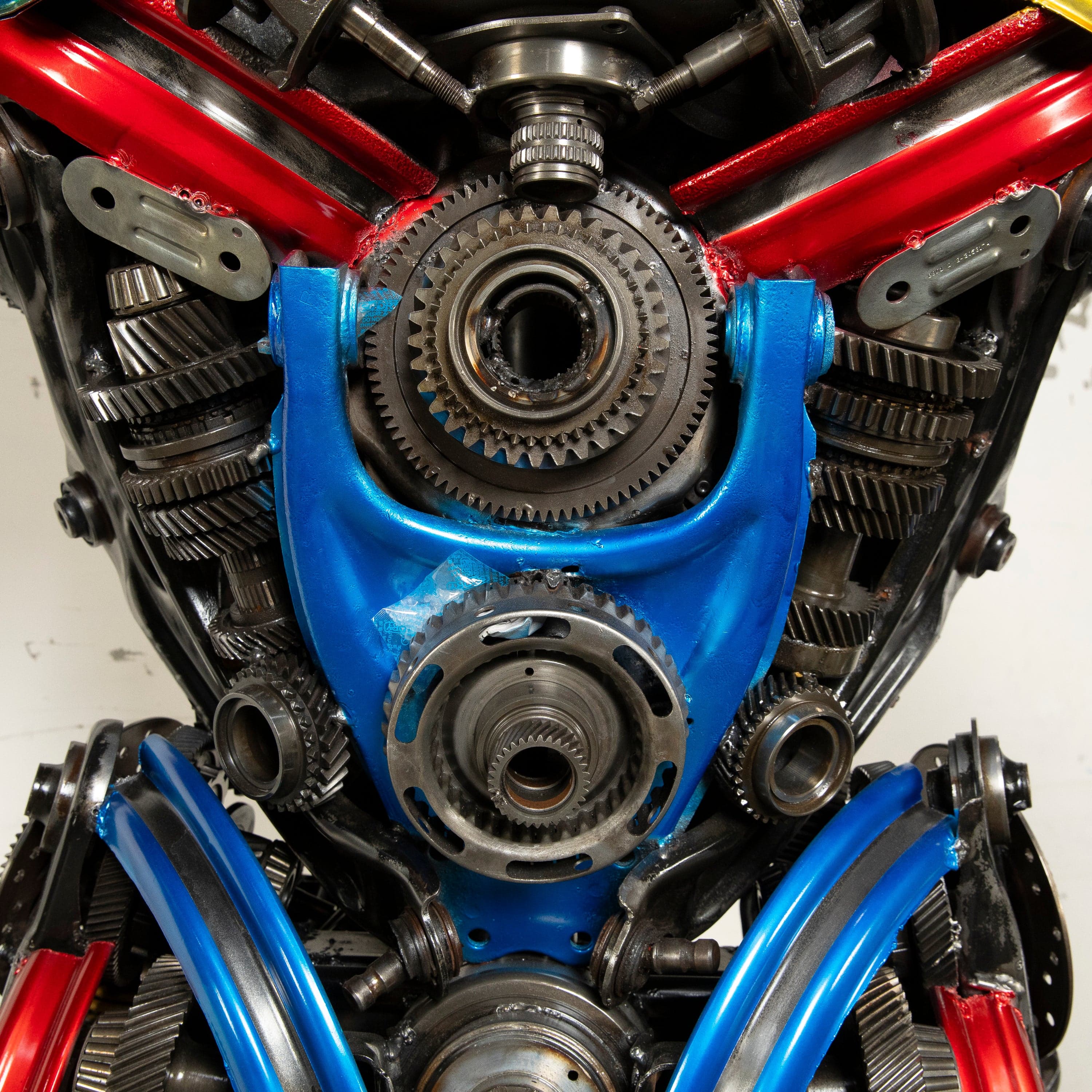 Kalifano Recycled Metal Art 79" Optimus Prime Inspired Recycled Metal Art Sculpture RMS-OP200-S30
