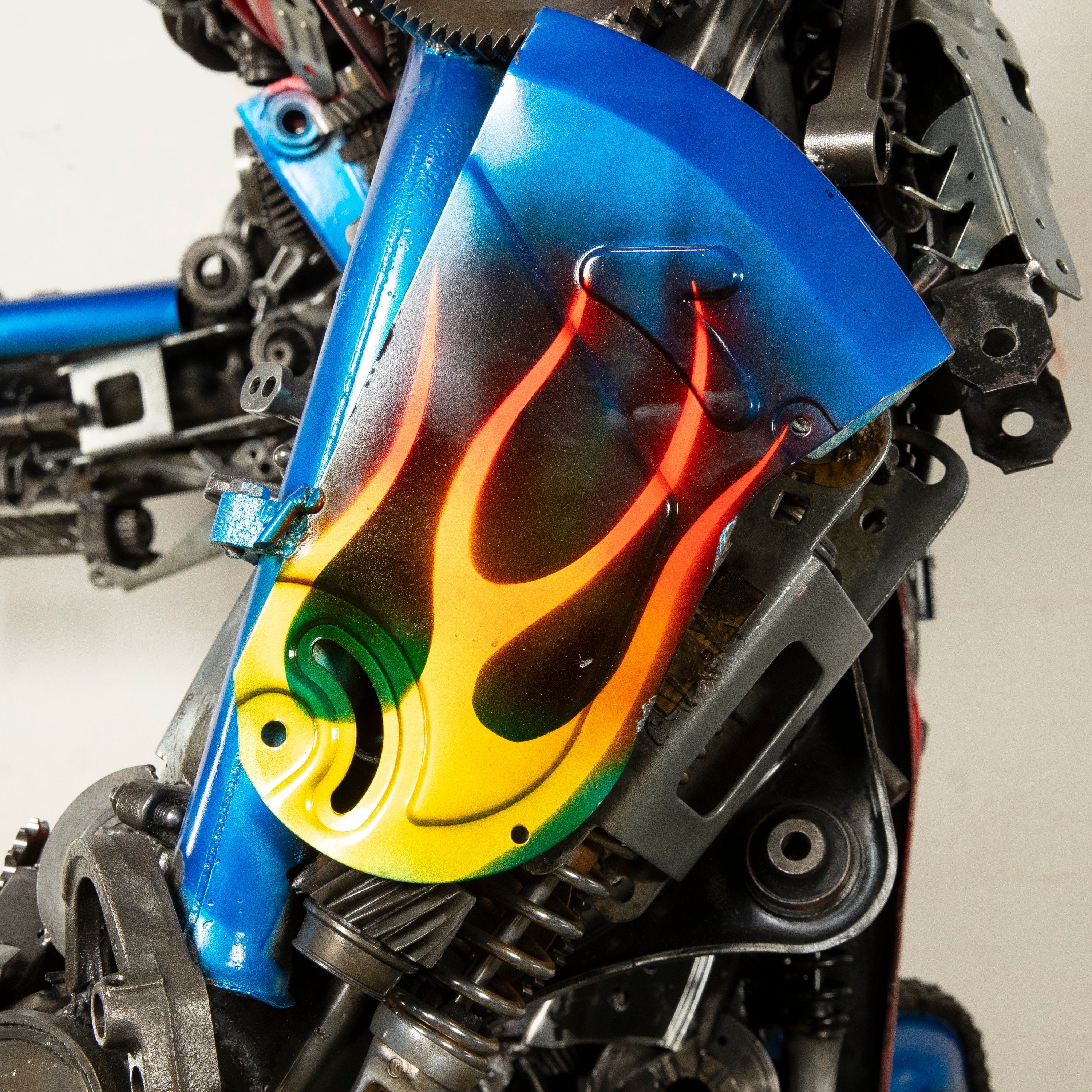 Kalifano Recycled Metal Art 79" Optimus Prime Inspired Recycled Metal Art Sculpture RMS-OP200-S30