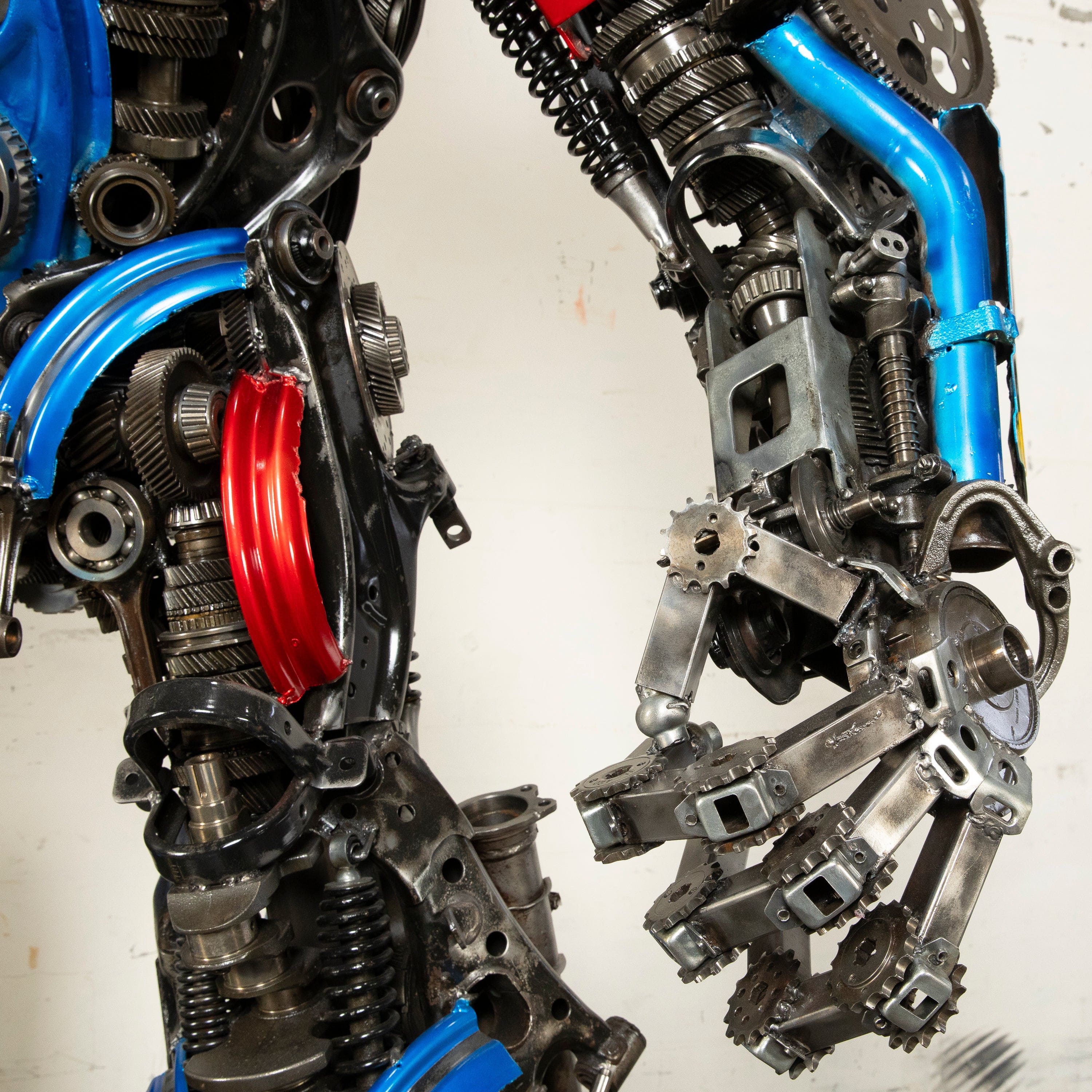 Kalifano Recycled Metal Art 79" Optimus Prime Inspired Recycled Metal Art Sculpture RMS-OP200-S30