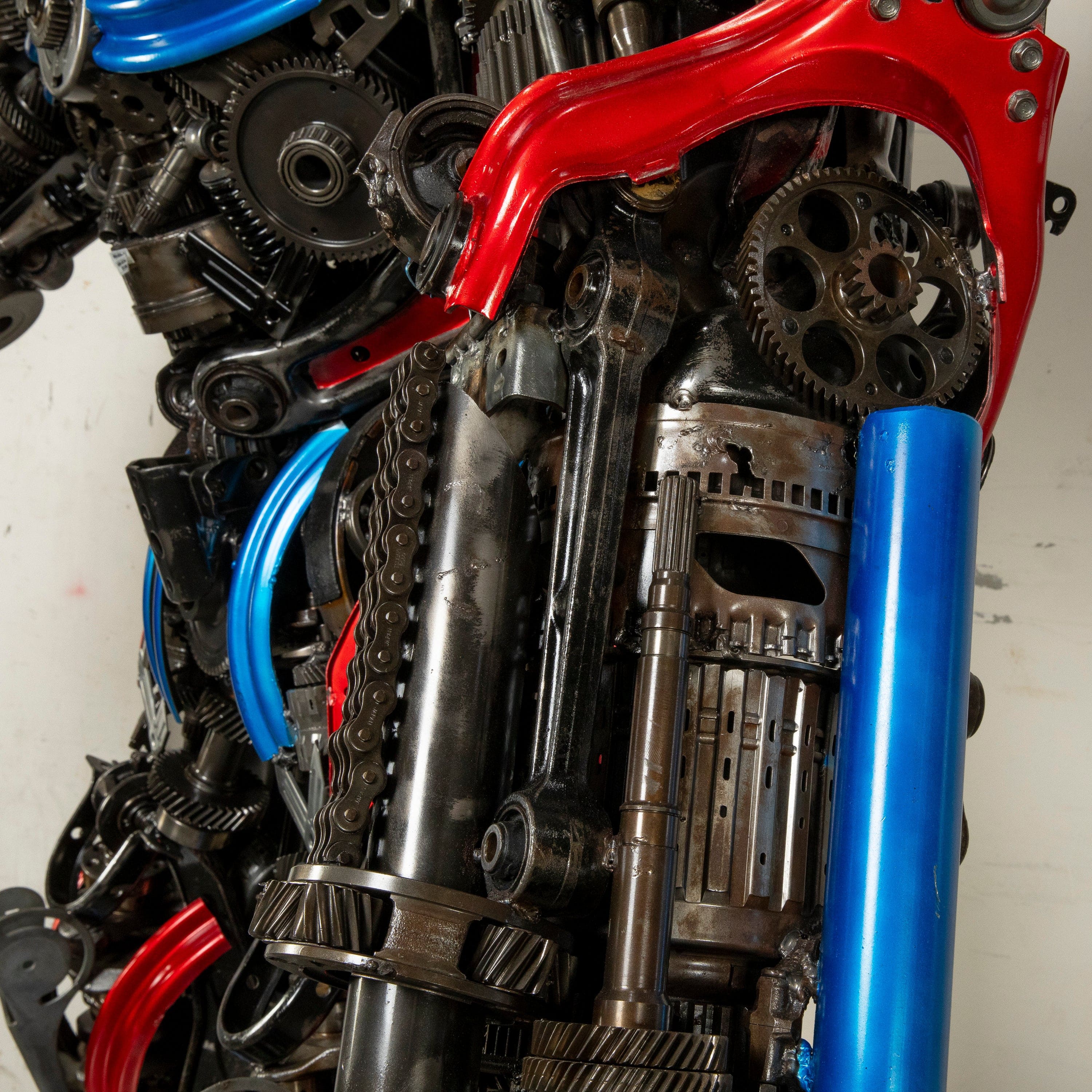 Kalifano Recycled Metal Art 79" Optimus Prime Inspired Recycled Metal Art Sculpture RMS-OP200-S31