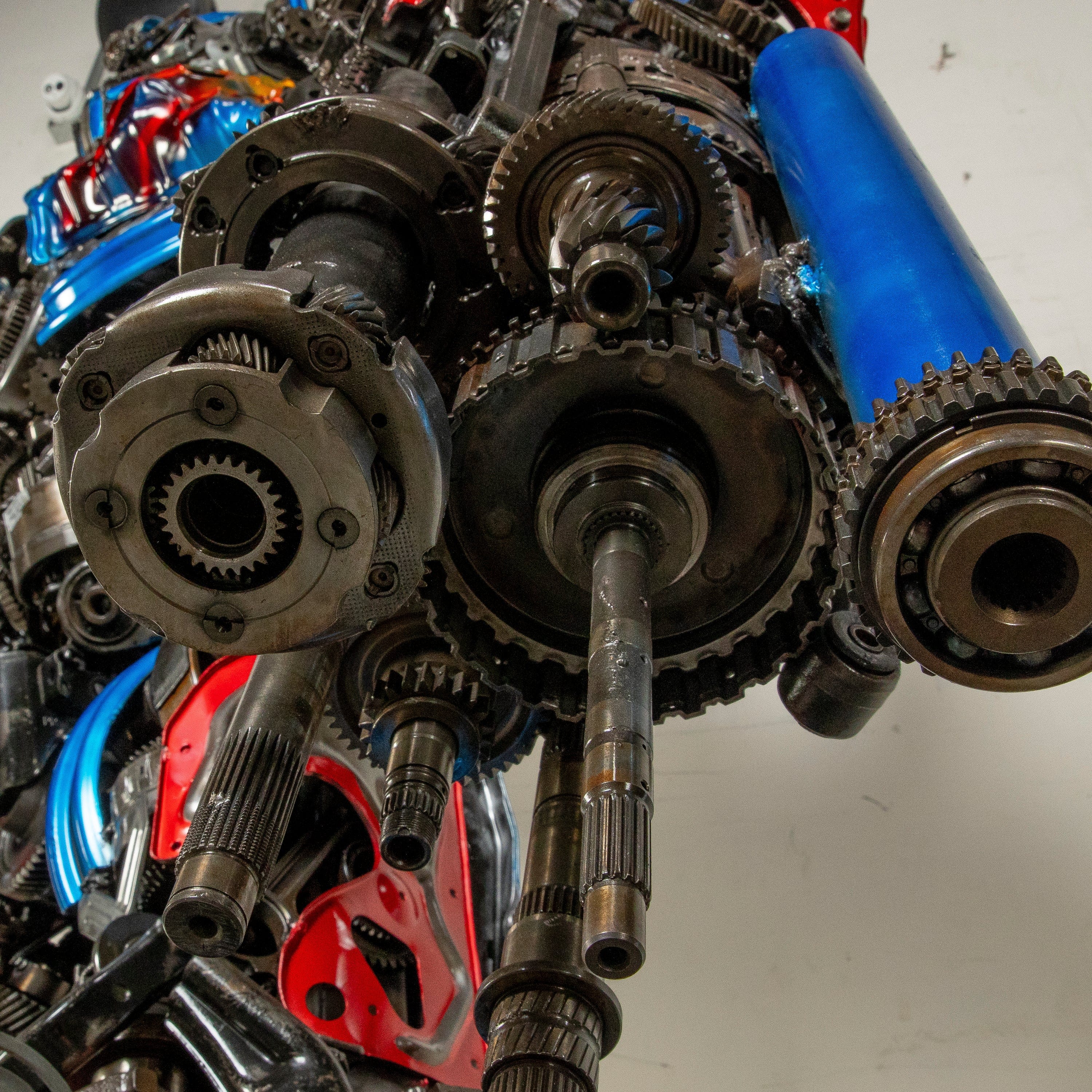Kalifano Recycled Metal Art 79" Optimus Prime Inspired Recycled Metal Art Sculpture RMS-OP200-S31