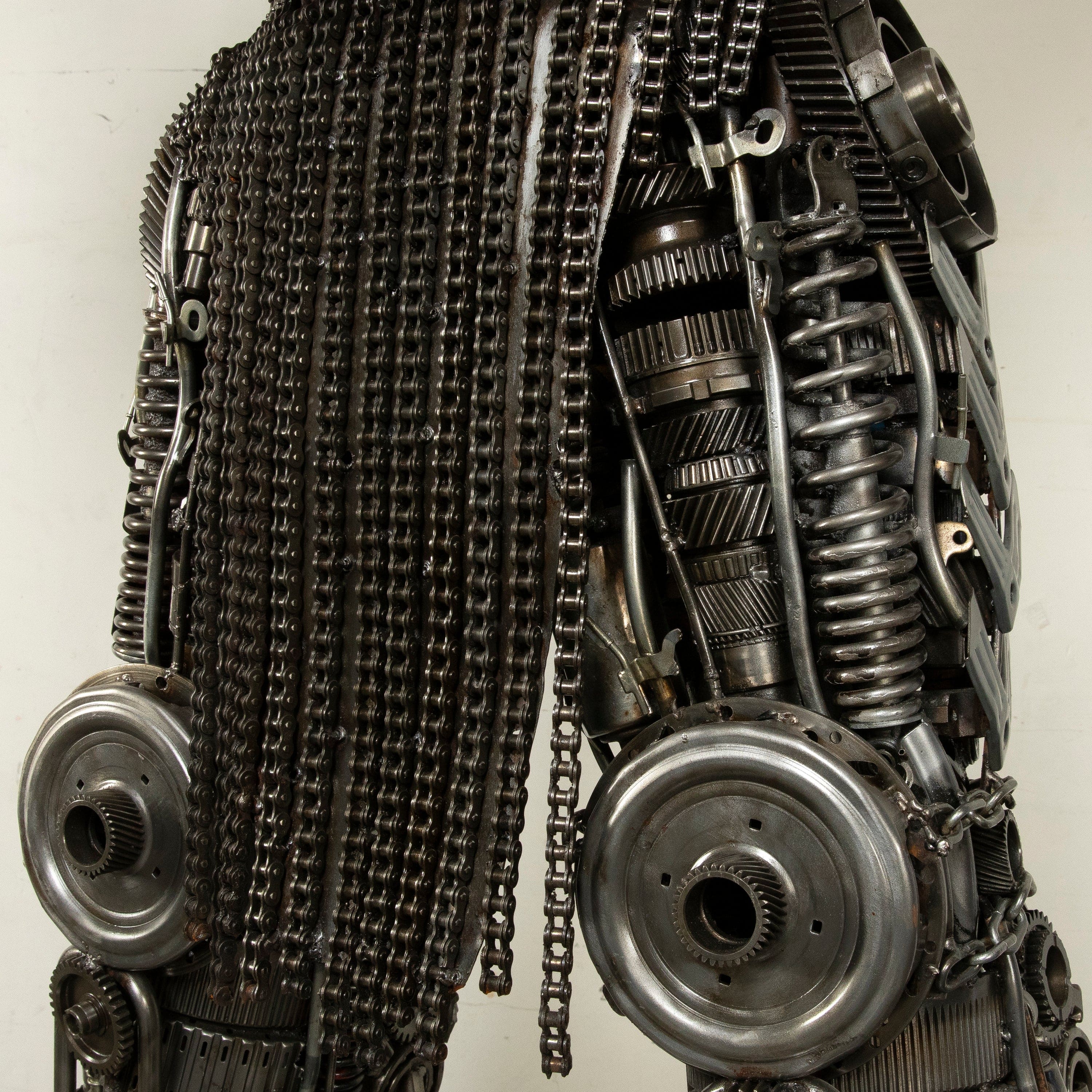 Kalifano Recycled Metal Art 79" Predator Inspired Recycled Metal Art Sculpture RMS-PRED200-S09