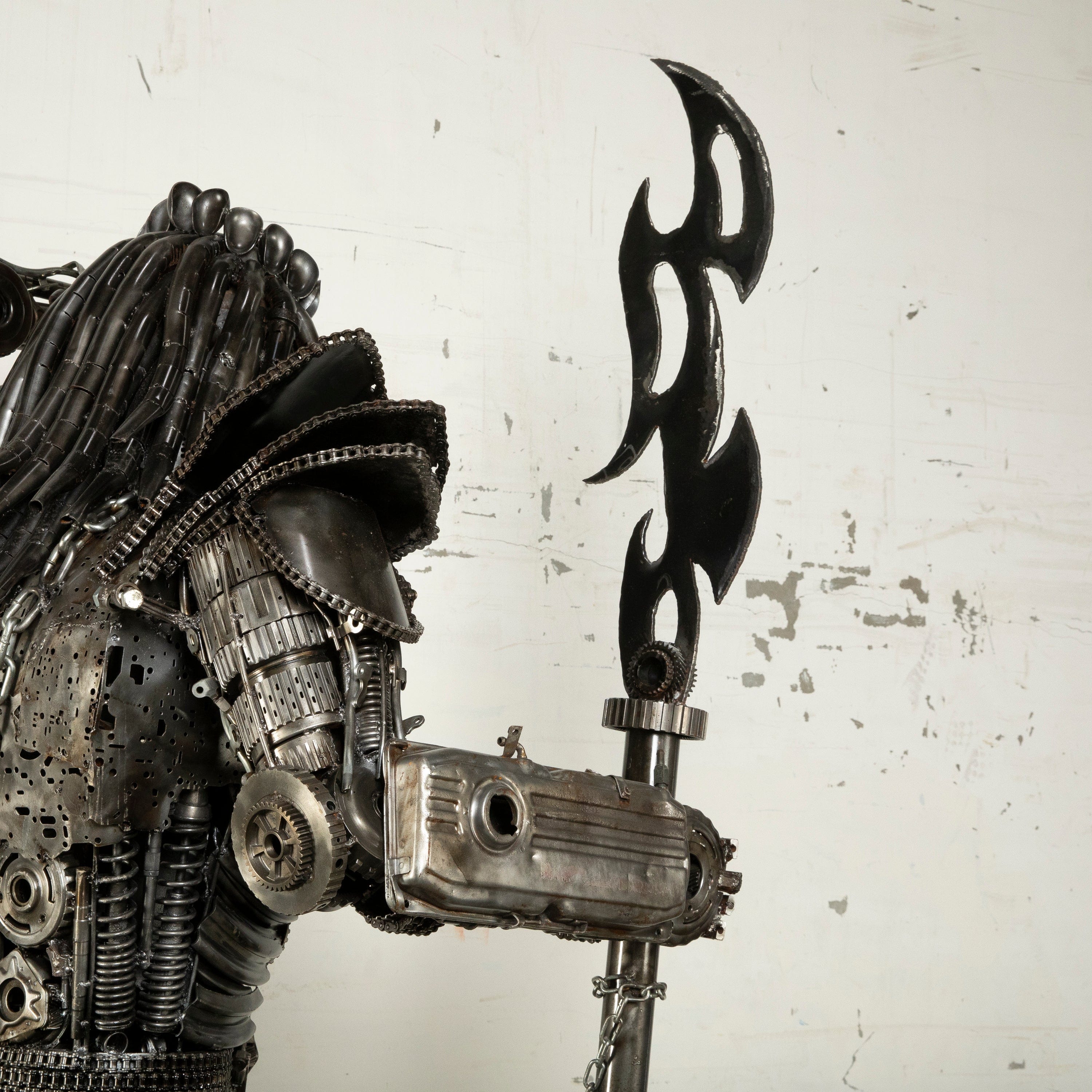 Kalifano Recycled Metal Art 79" Predator Inspired Recycled Metal Art Sculpture RMS-PRED200-S09