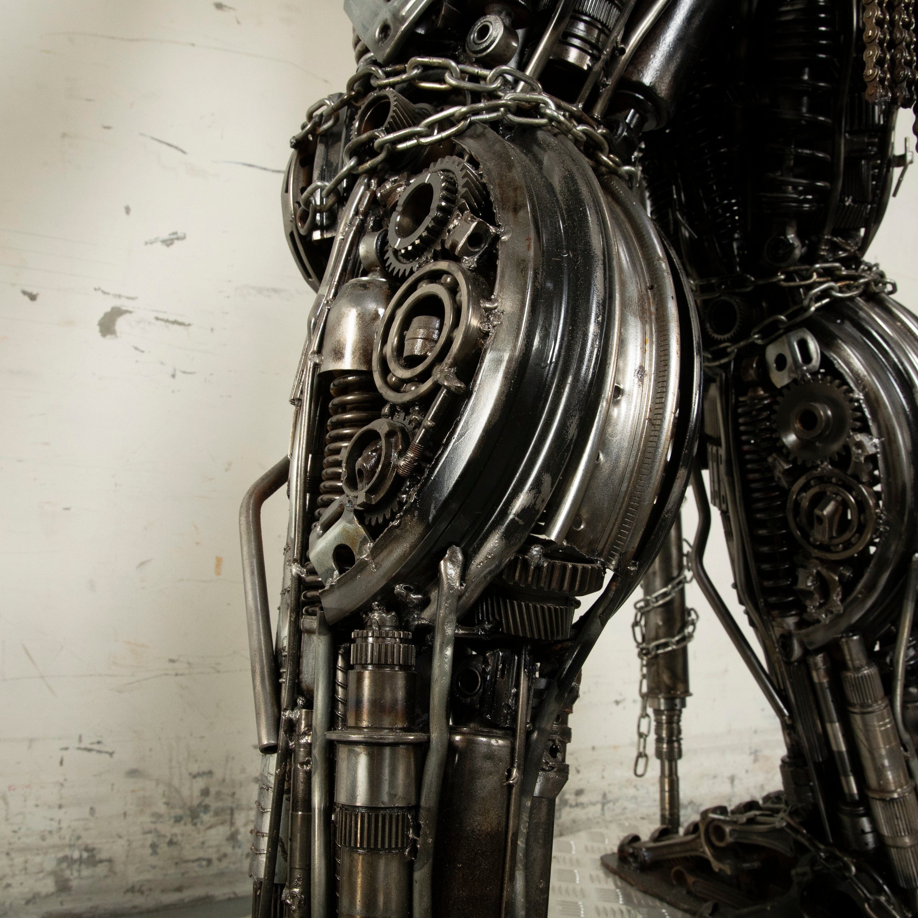 Kalifano Recycled Metal Art 79" Predator Inspired Recycled Metal Art Sculpture RMS-PRED200-S09