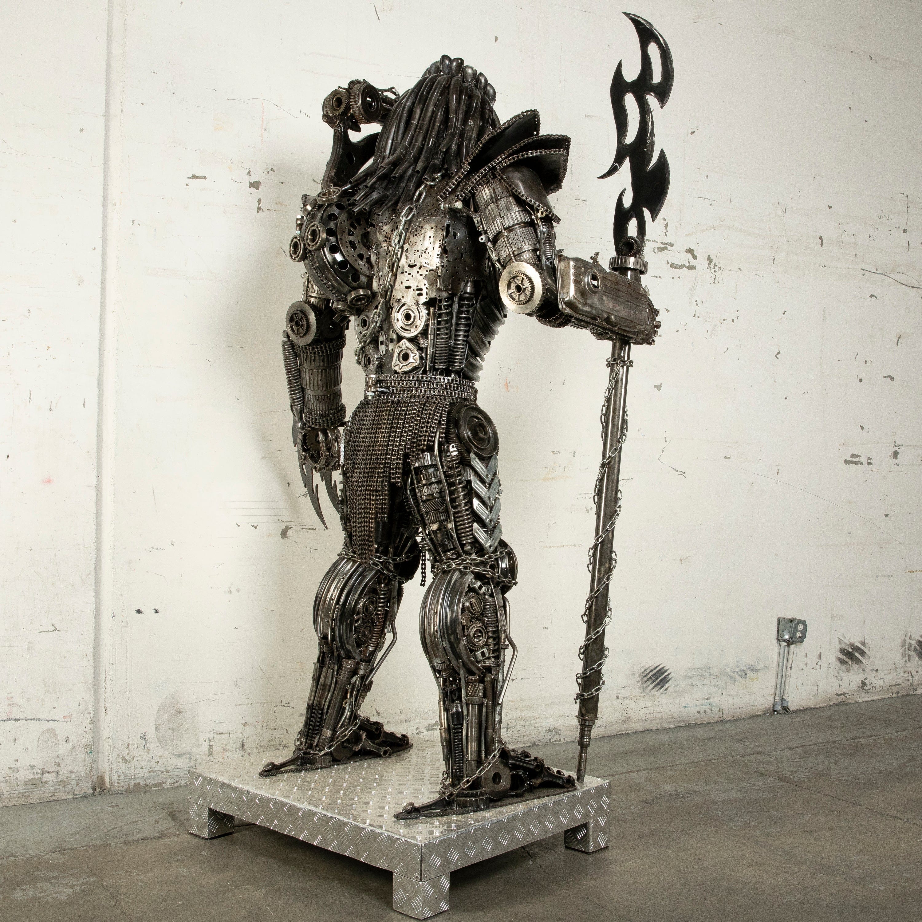 Kalifano Recycled Metal Art 79" Predator Inspired Recycled Metal Art Sculpture RMS-PRED200-S09