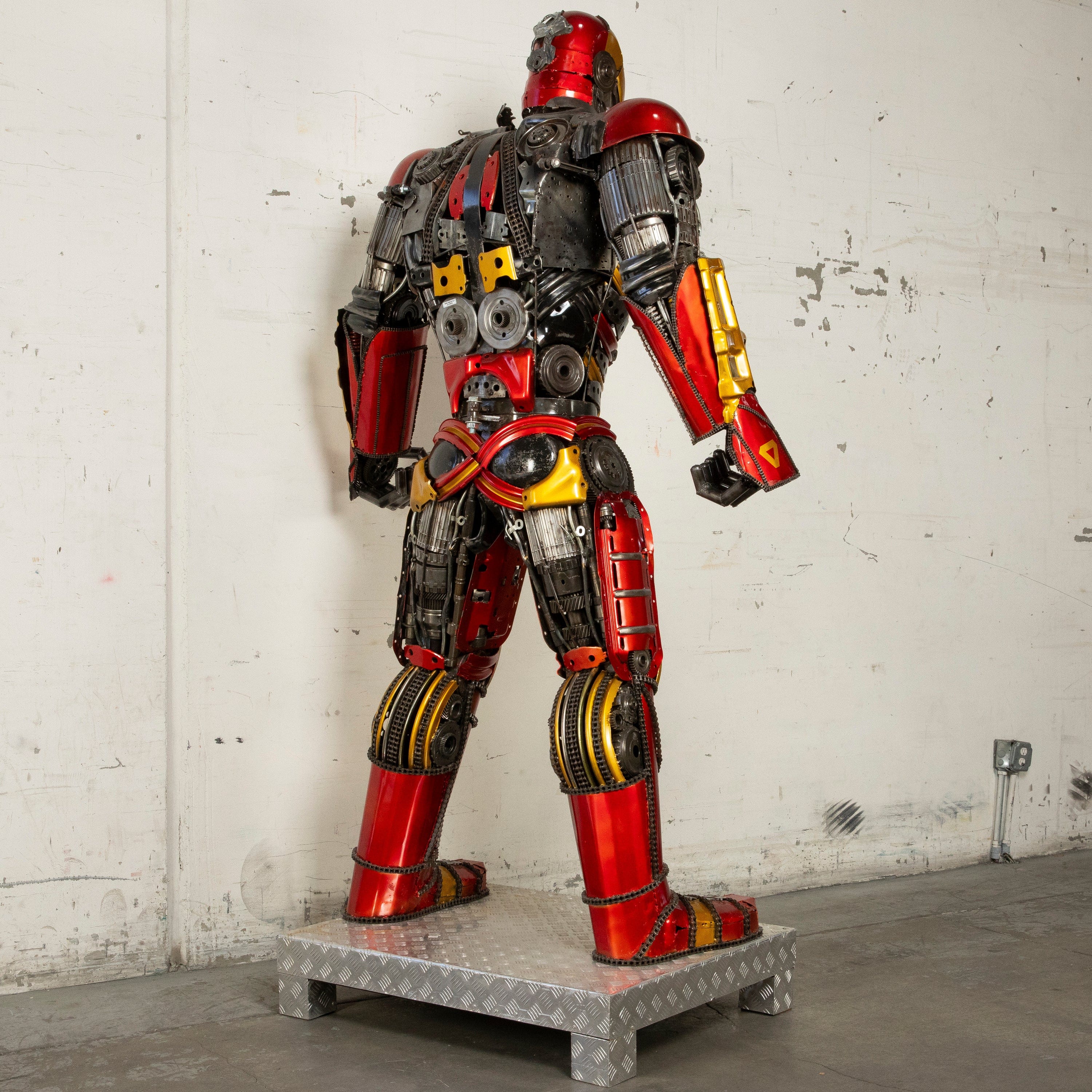 Kalifano Recycled Metal Art 91" Iron Man Inspired Recycled Metal Art Sculpture RMS-IMR230-S14