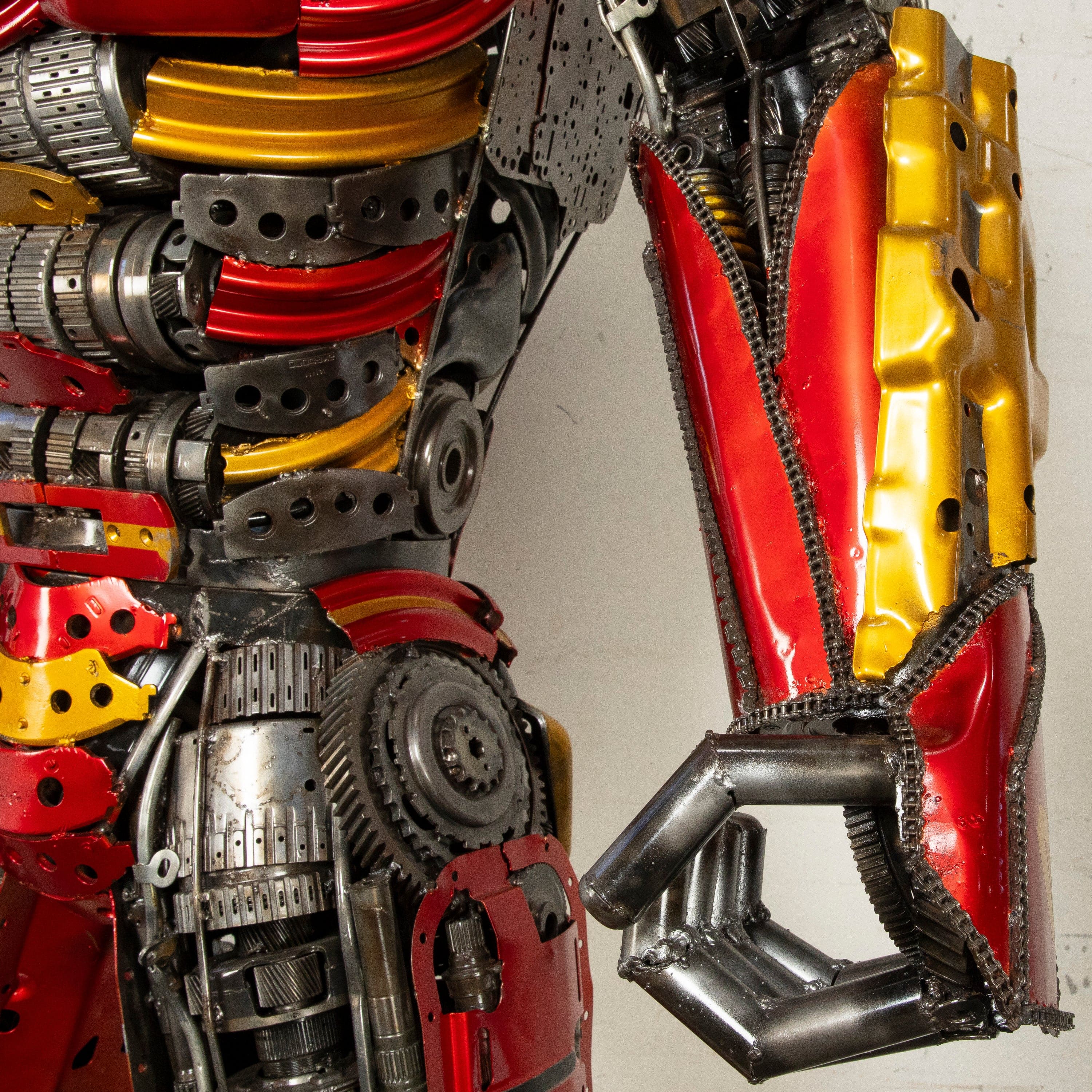 Kalifano Recycled Metal Art 91" Iron Man Inspired Recycled Metal Art Sculpture RMS-IMR230-S14